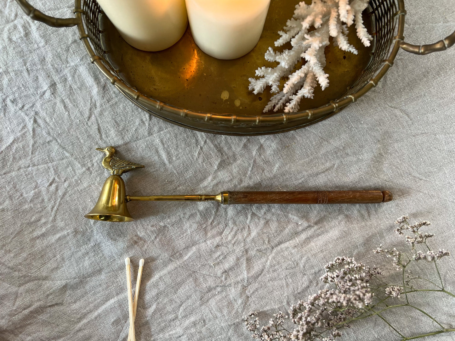 Brass Bird Candle Snuffer