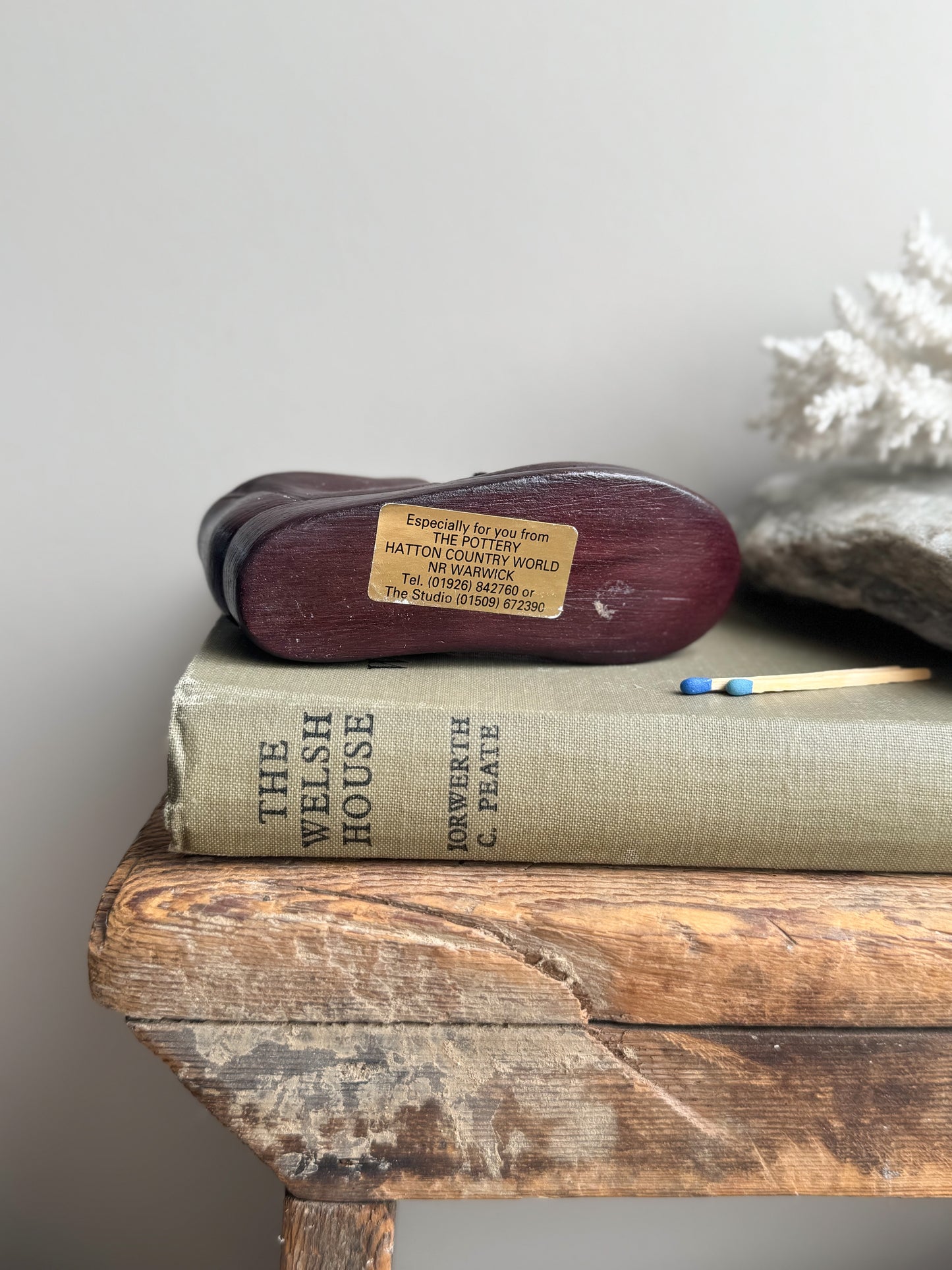 Vintage Miniature Studio Pottery Shoe – Match Pot