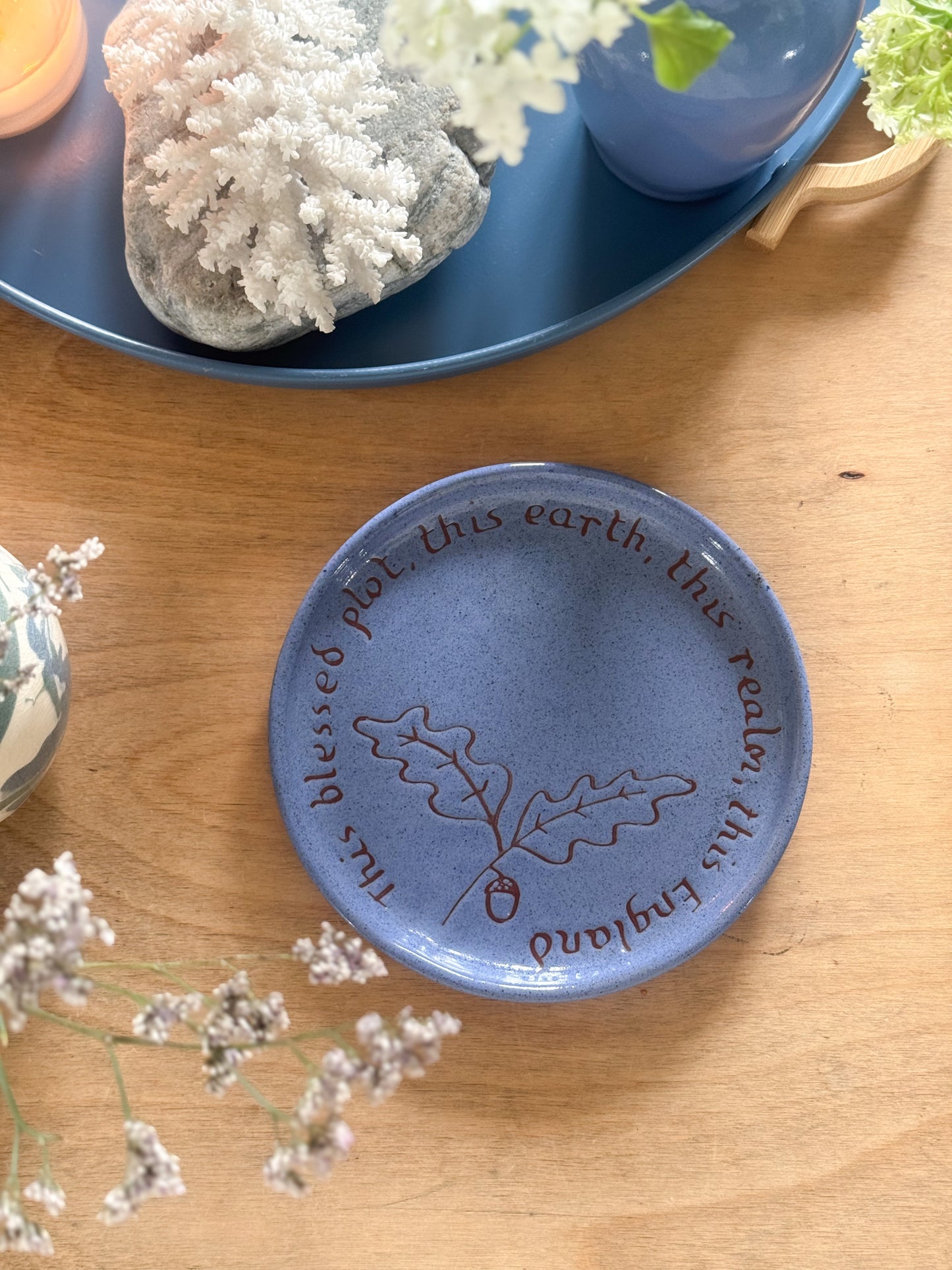 Rare Vintage Welsh Studio Pottery Plate by Doniau Cudd, Bangor, North Wales
