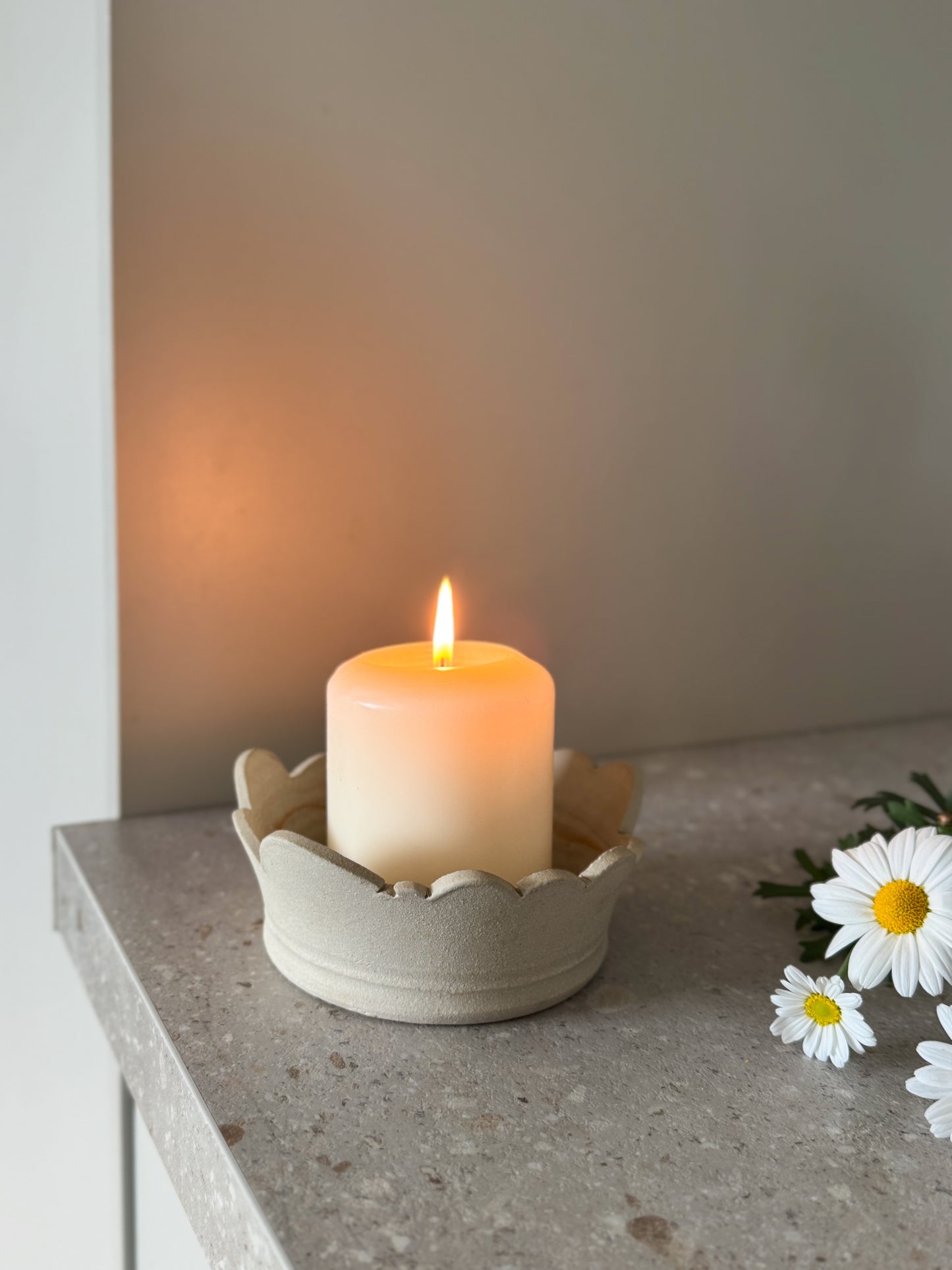 Vintage Scalloped Studio Pottery Dish