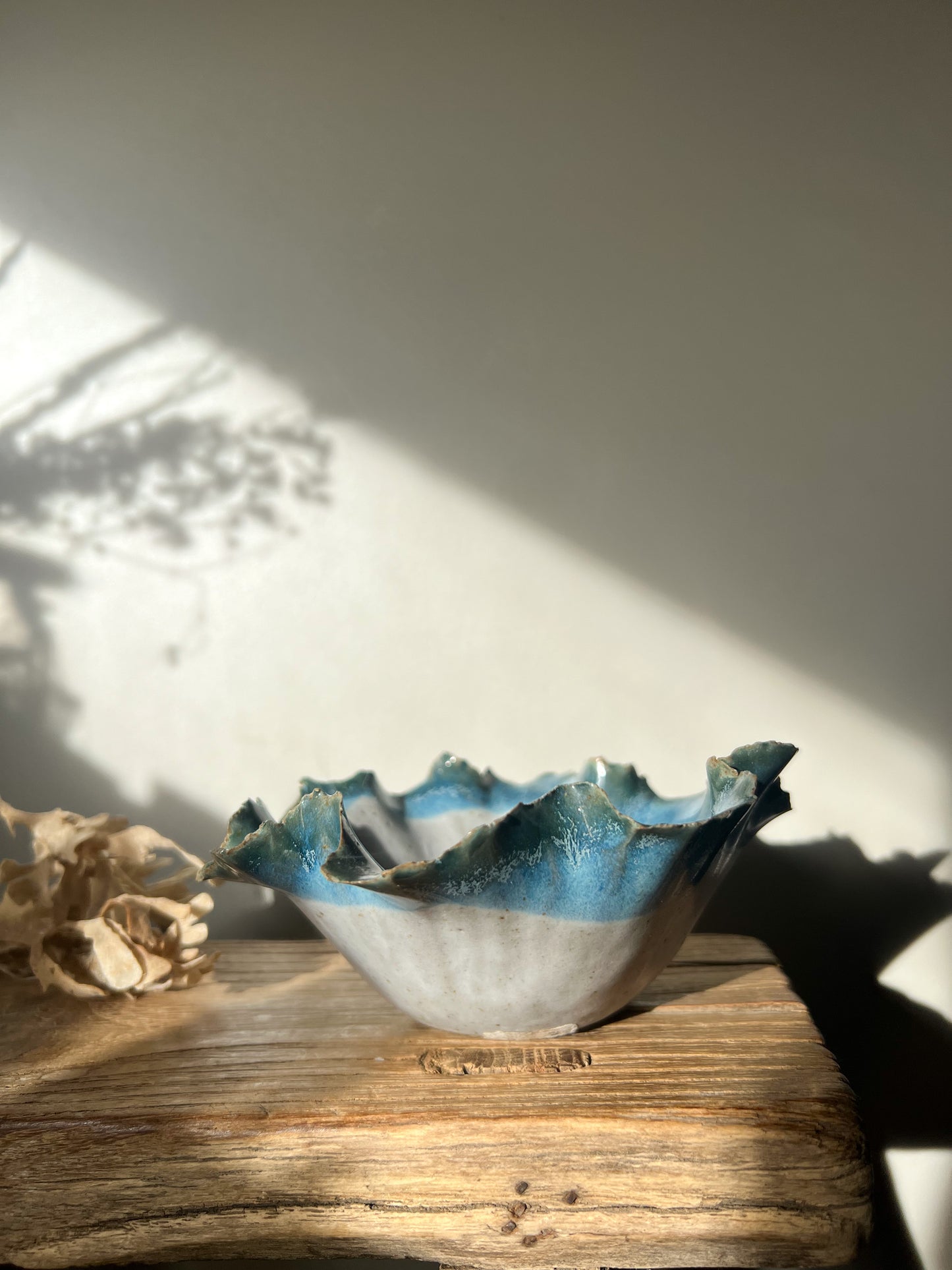 Studio Pottery Abstract Bowl • Tea-light Holder