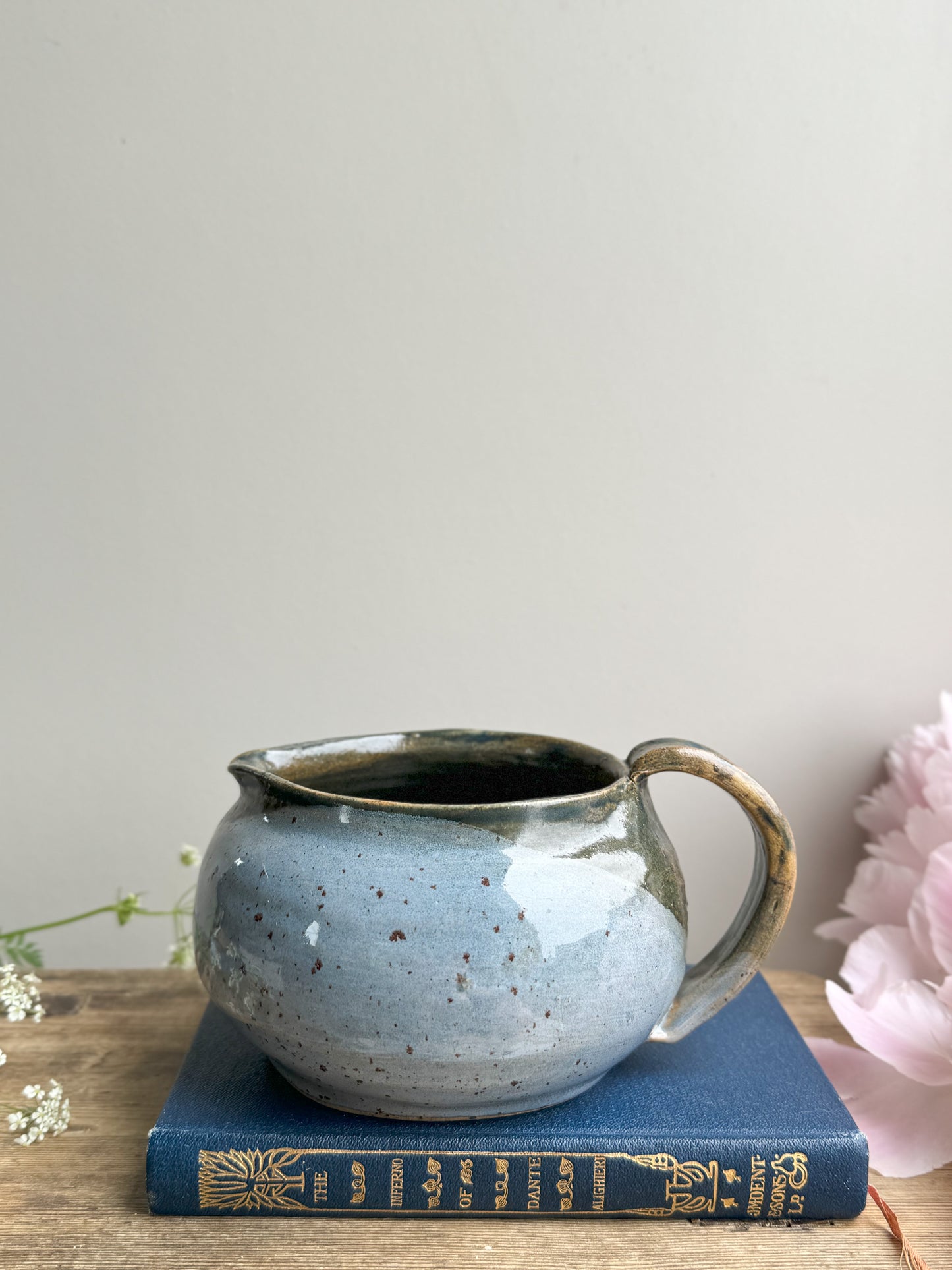 Studio Pottery Blue Speckled Jug