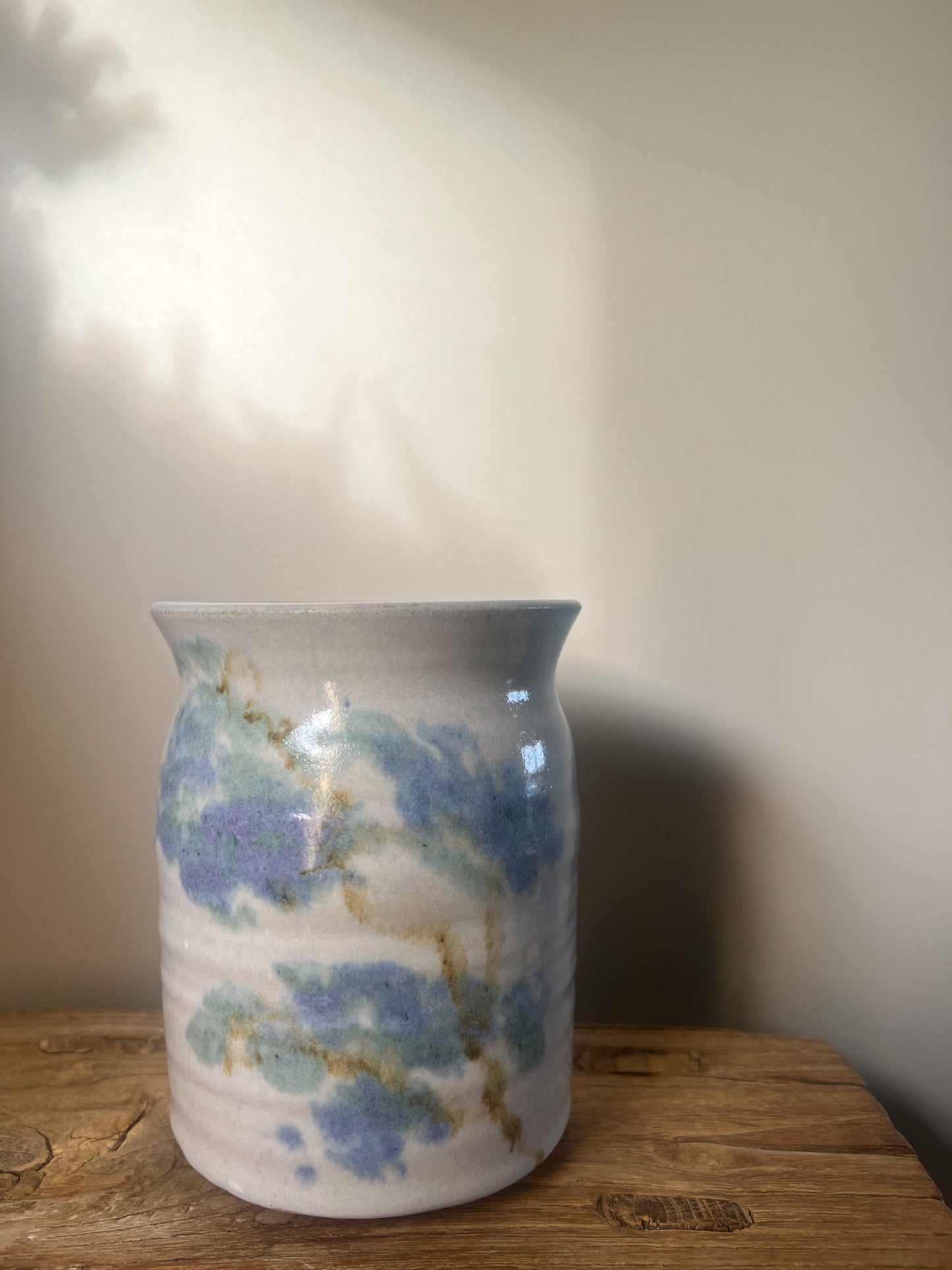 Studio Pottery Floral Utensils Pot