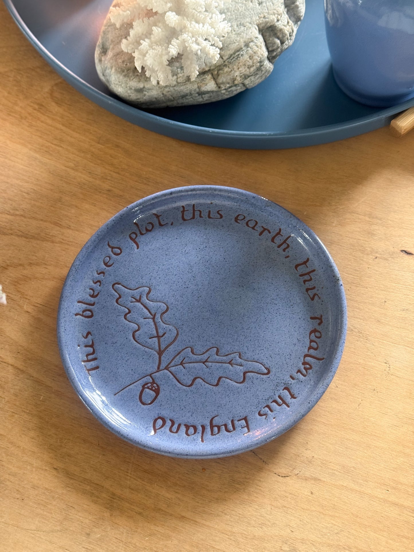 Rare Vintage Welsh Studio Pottery Plate by Doniau Cudd, Bangor, North Wales