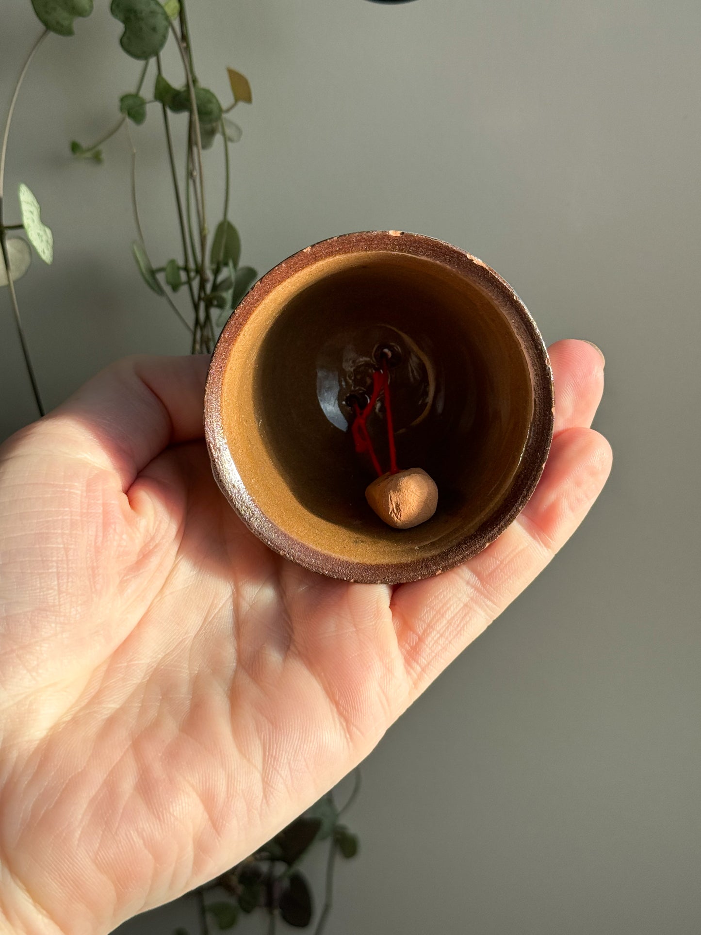 Studio Pottery Polka Dot Bell
