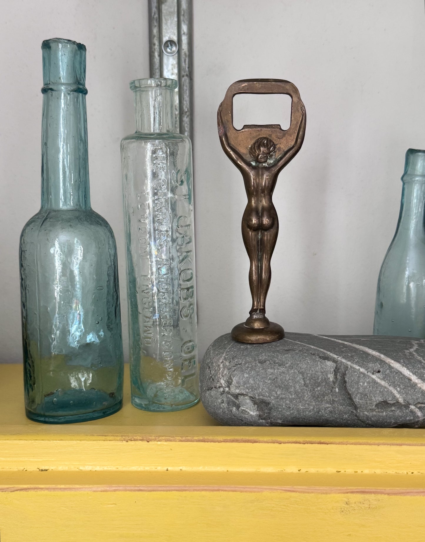 Vintage Art Deco Solid Brass Nude Lady Bottle Opener