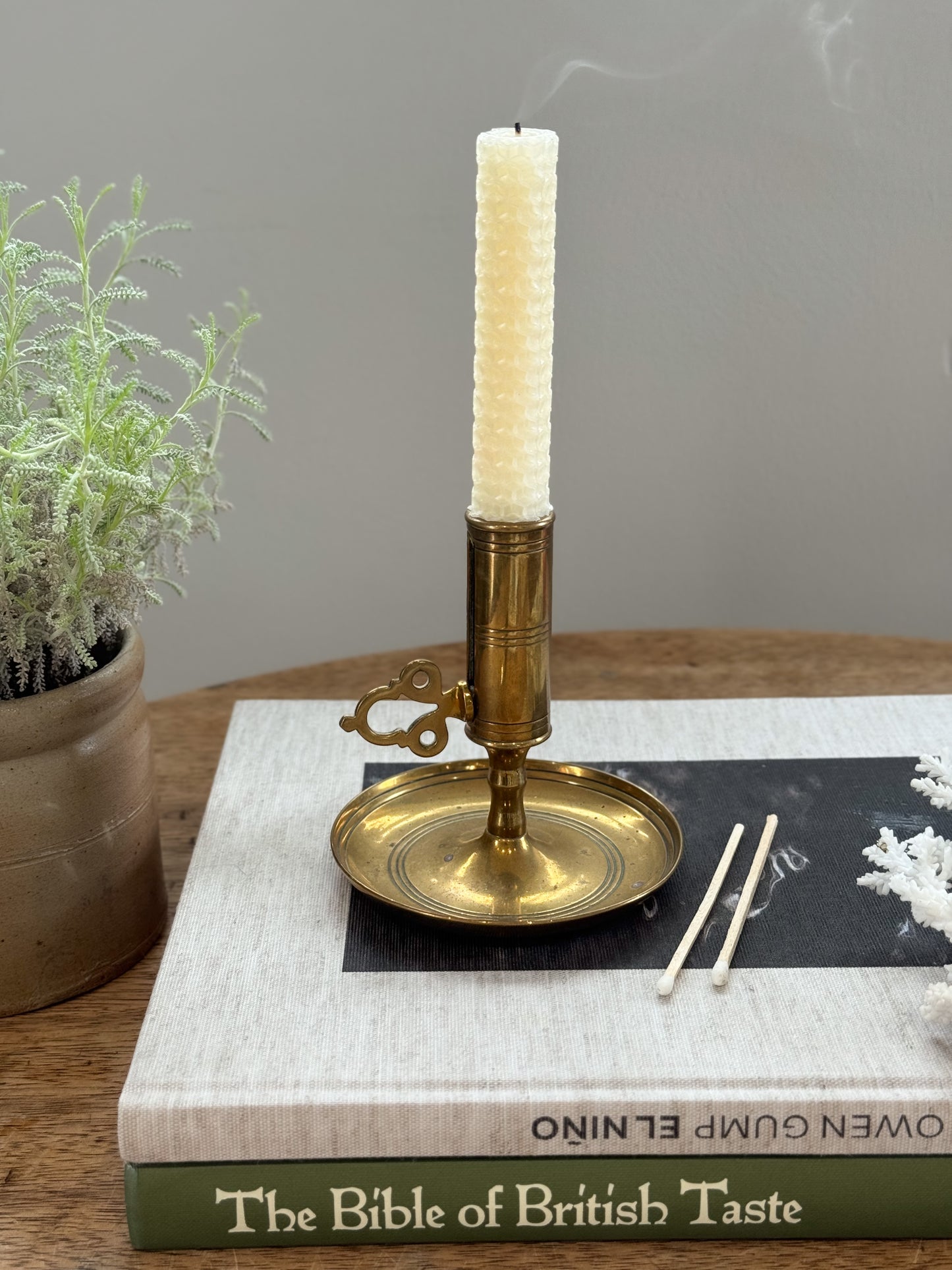 Vintage Midcentury Swedish Brass ‘Twist & Lift’ Chamberstick - MALM