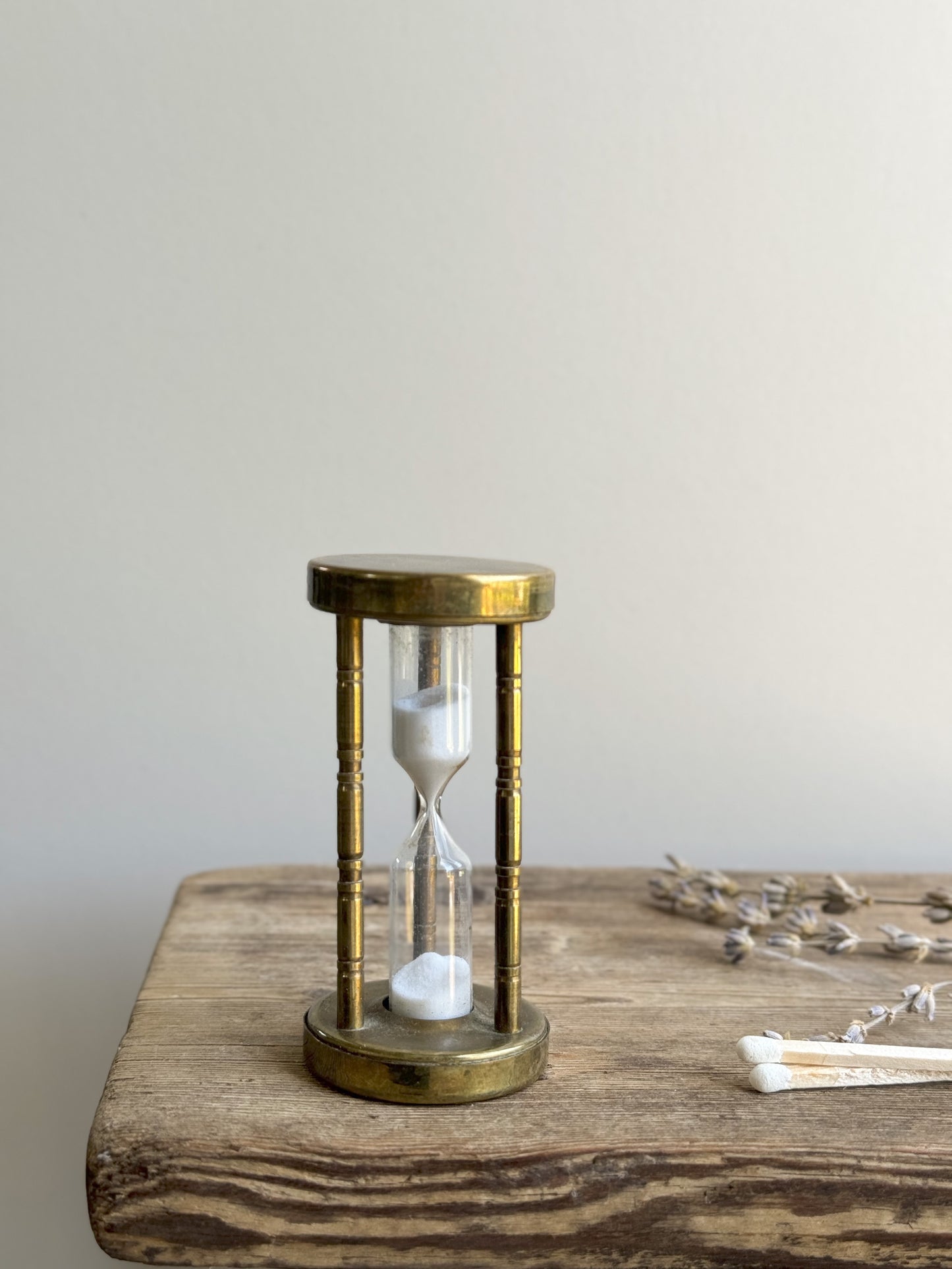 Vintage Small Brass Sand Timer