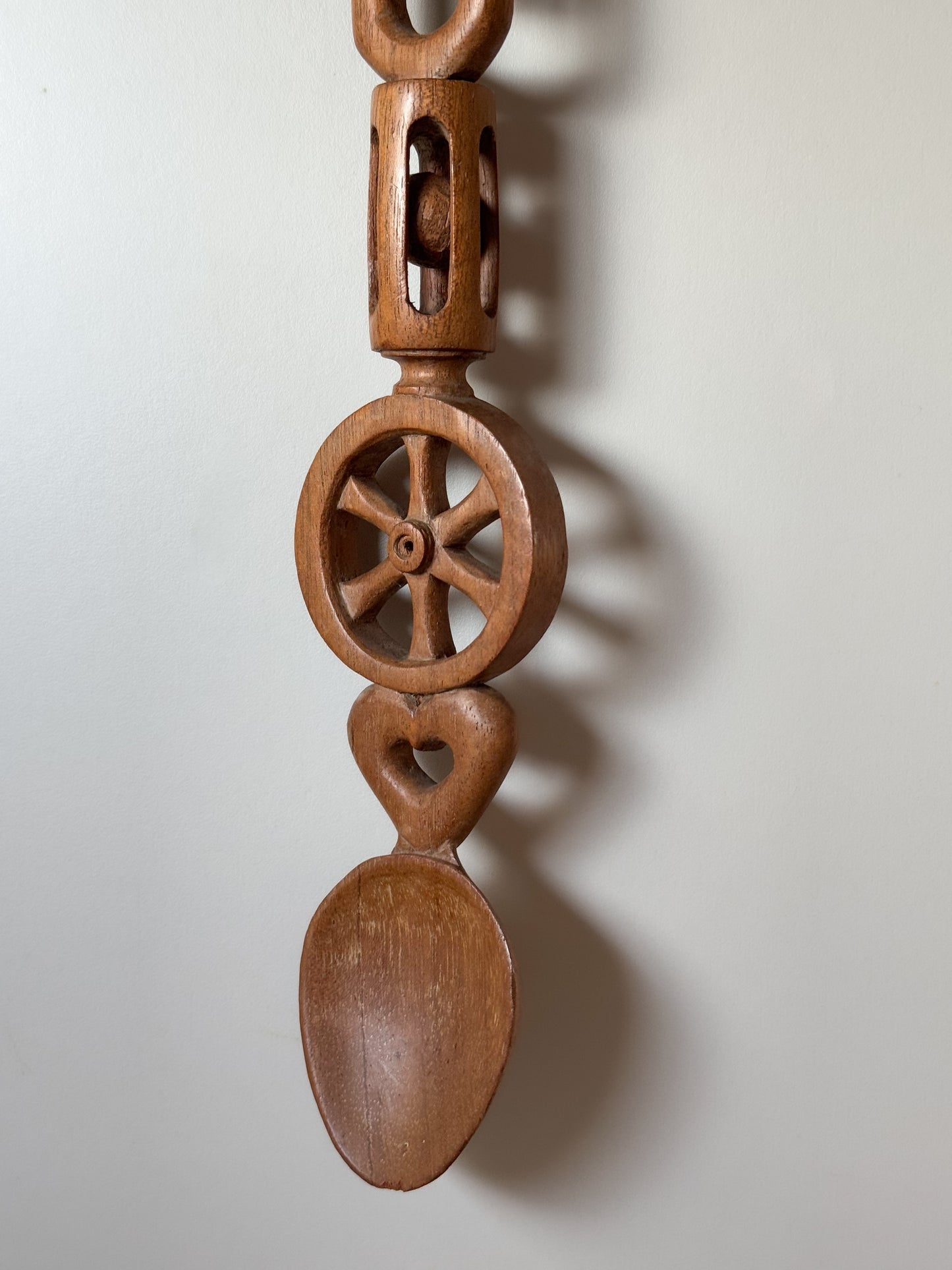 Hand-Carved Welsh Love Spoon • Circle of Life