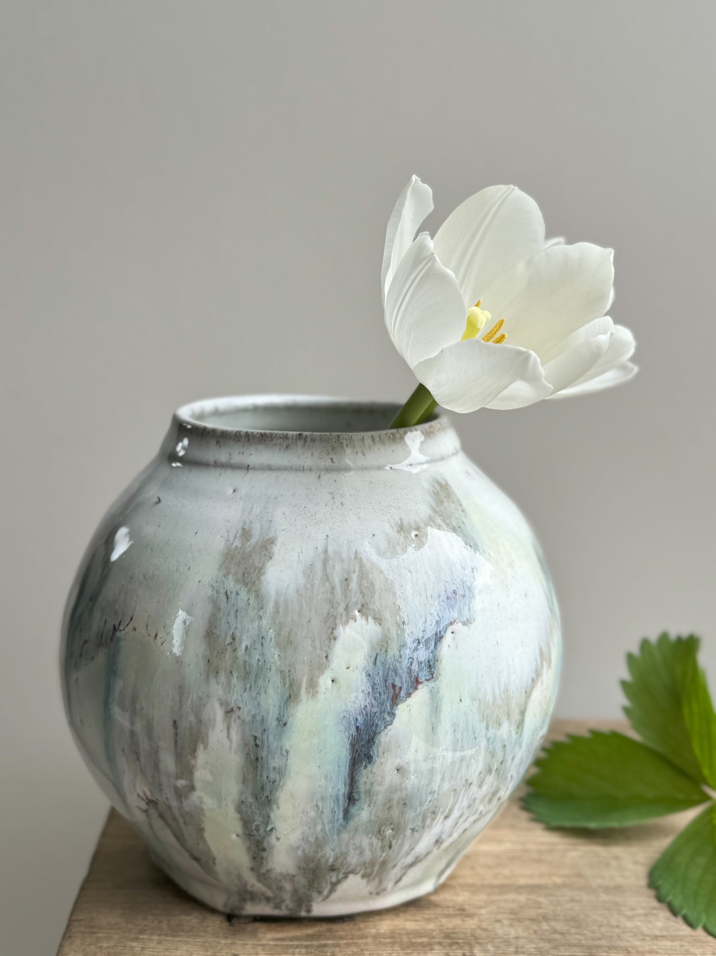 Drip Glaze Studio Pottery Vase