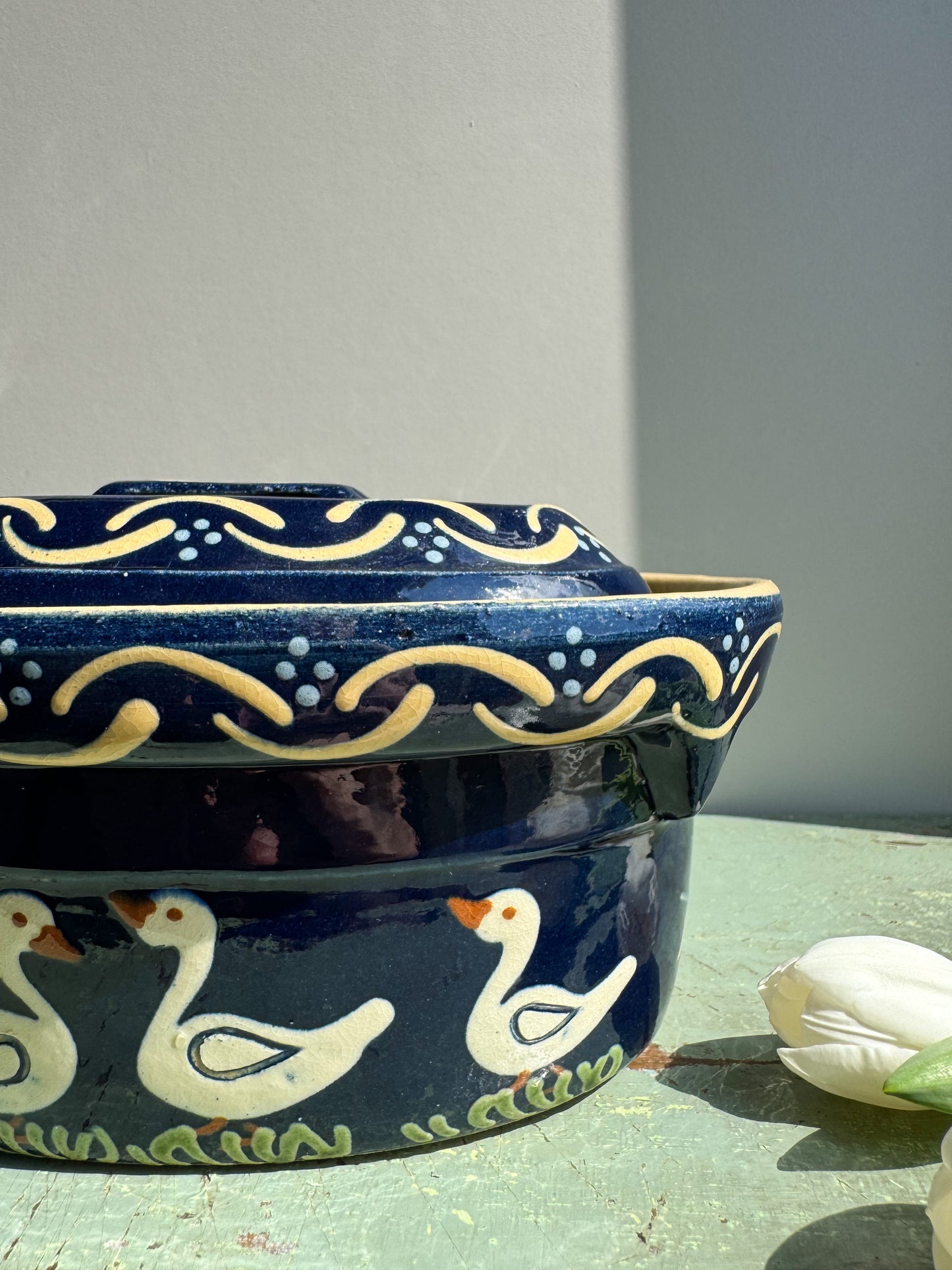 French Alsace Large Slipware Tureen