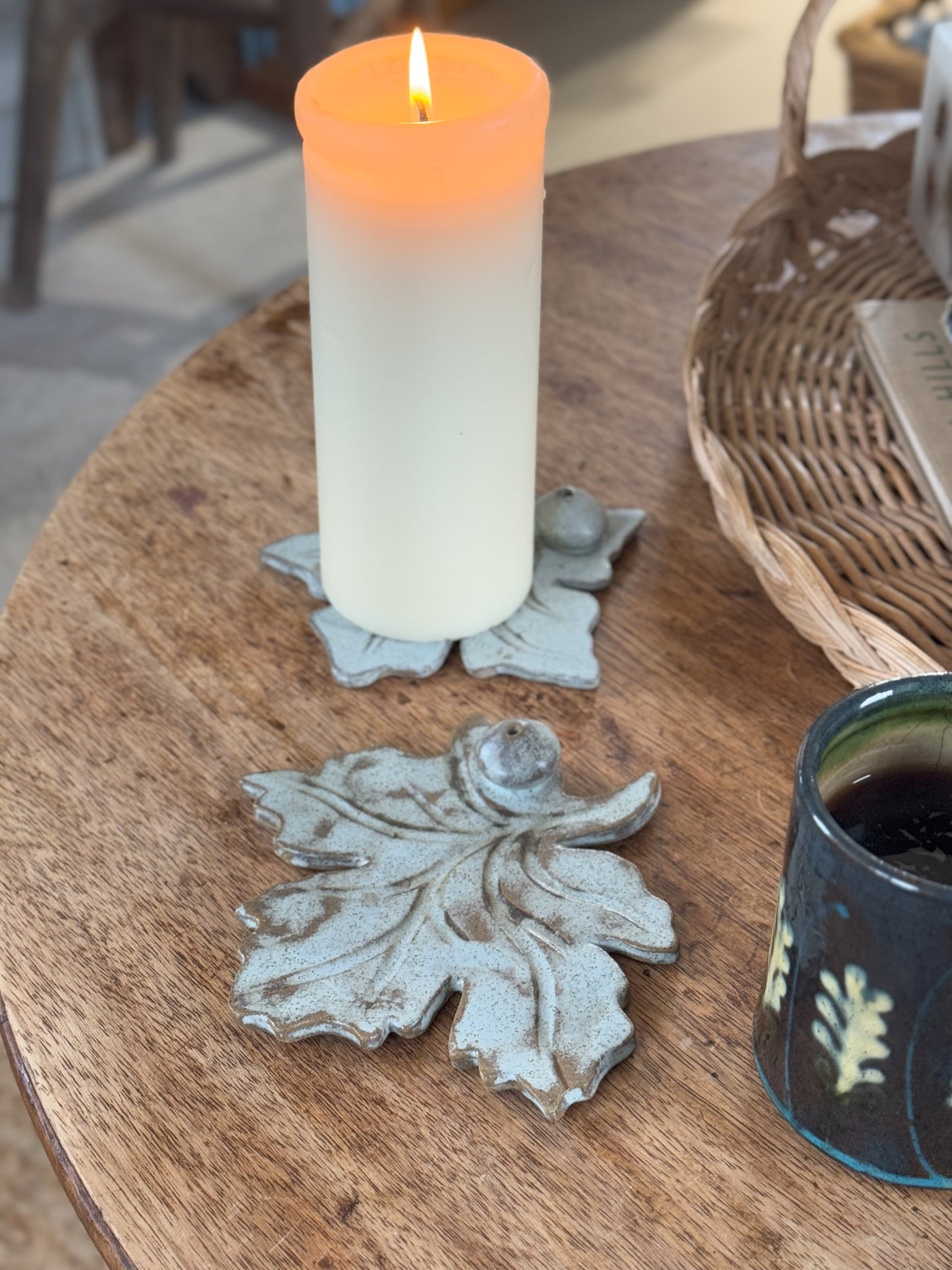 Unique Studio Pottery Maple Leaves | Incense holders, Coasters, Tea-light Candle Holders