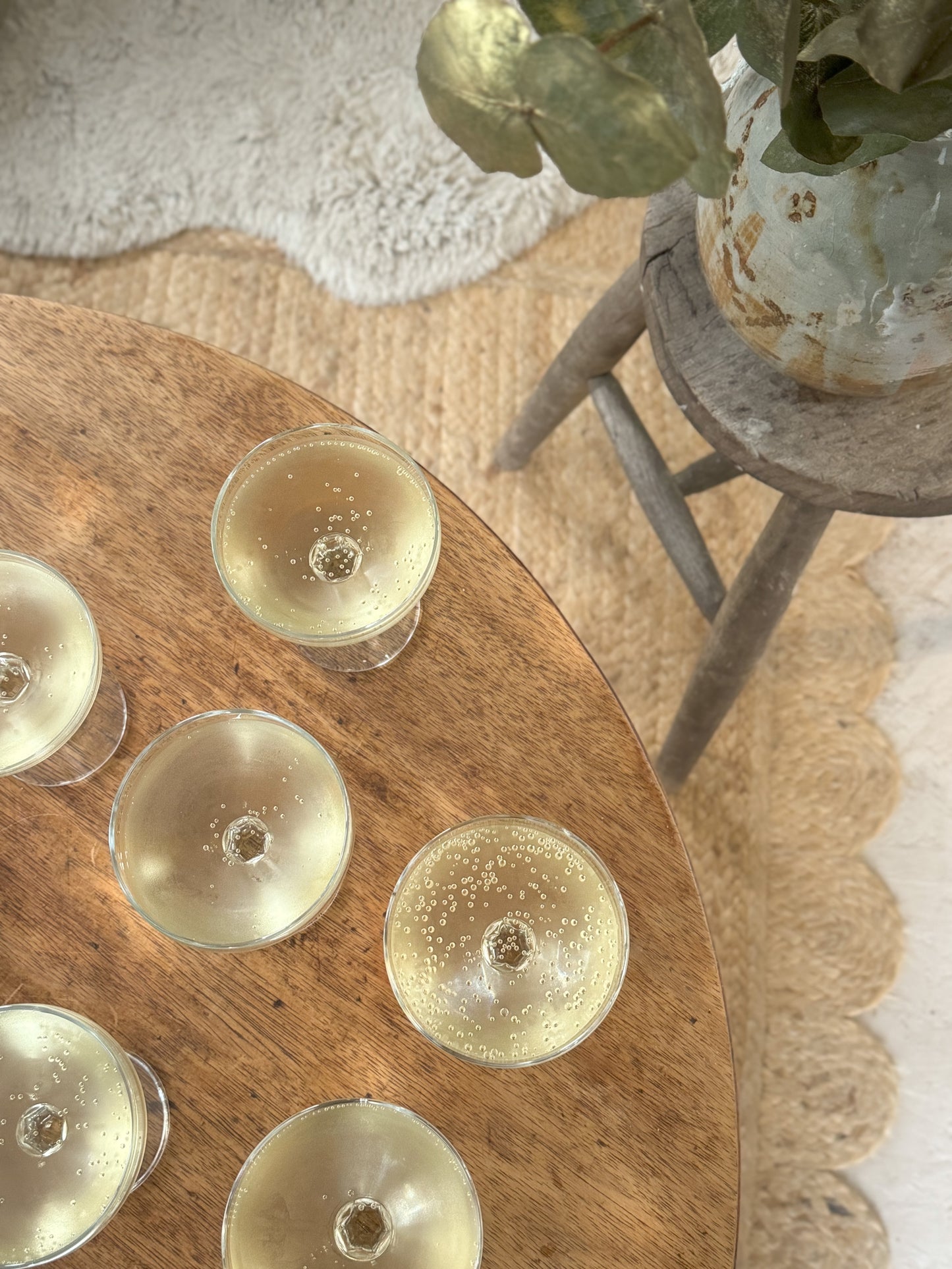 Vintage Art Deco Handblown Champagne Coupes | Set of 6