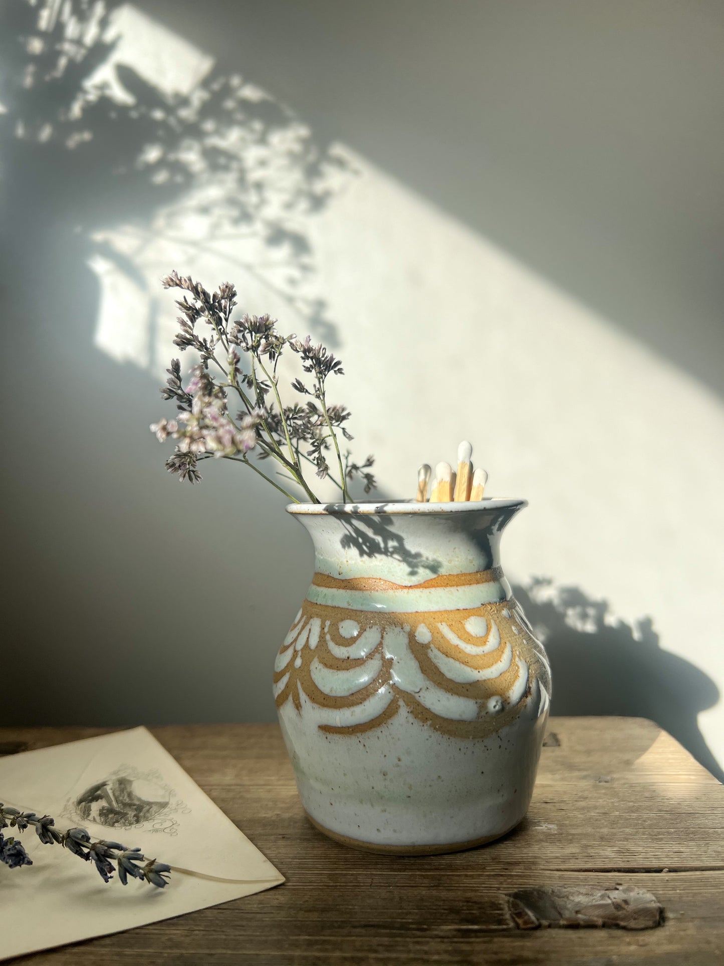 Vintage Studio Pottery Abstract Vase