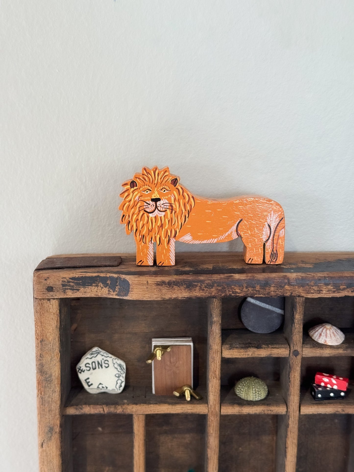 Vintage Hand-Carved and Hand-Painted Wooden Toy Figures (Multiple Options)