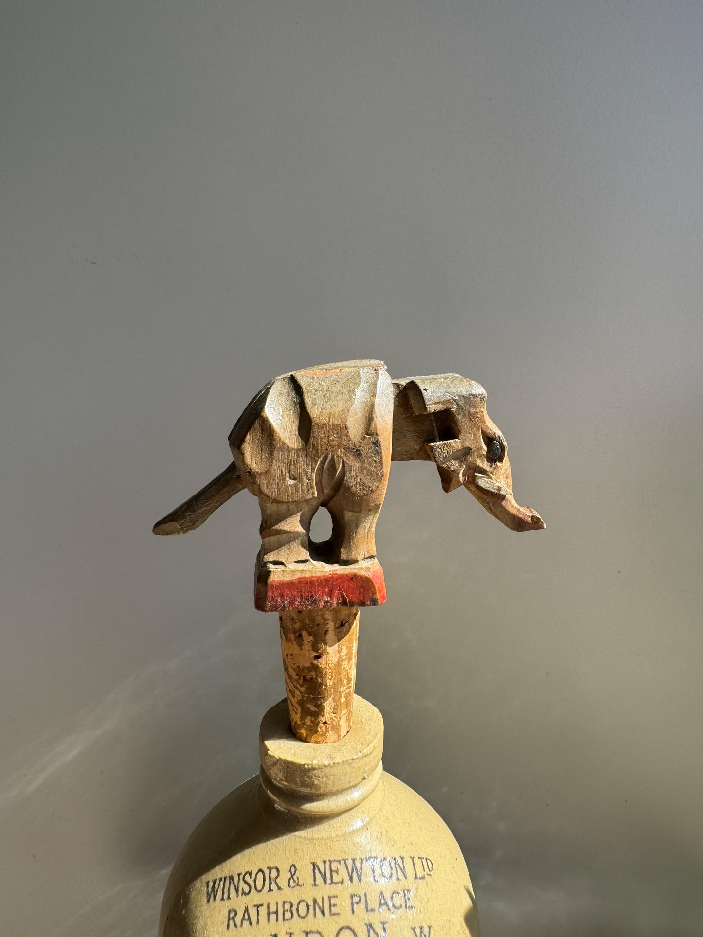 Vintage Hand-Carved ‘Elephant’ Bottle Stopper