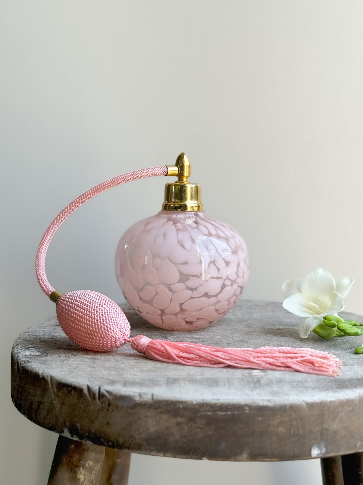 Vintage Caithness Handblown Pink Perfume Bottle