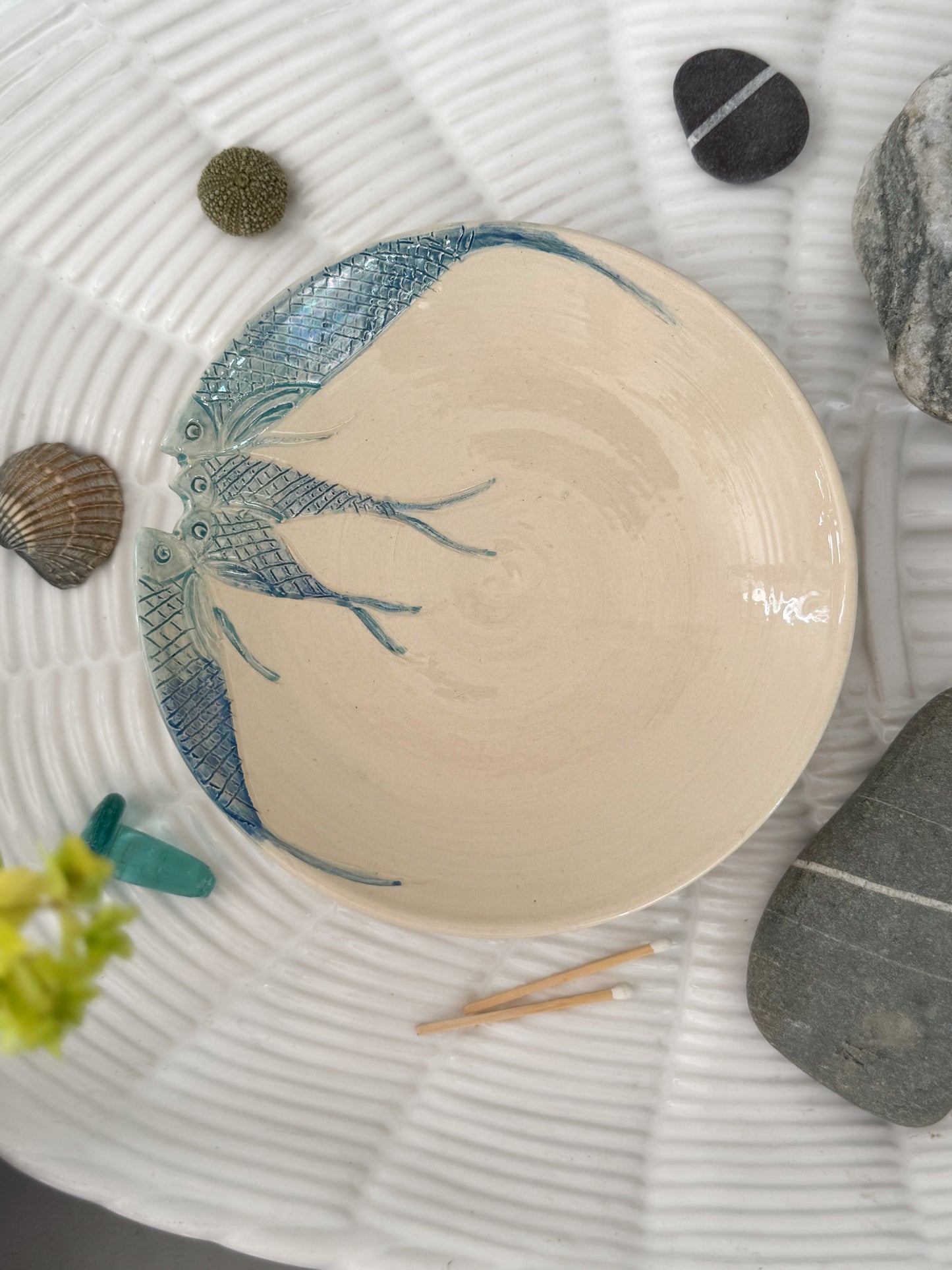 Studio Pottery ‘Little Fish’ Bowl by Elizabeth Linton, Buckingham