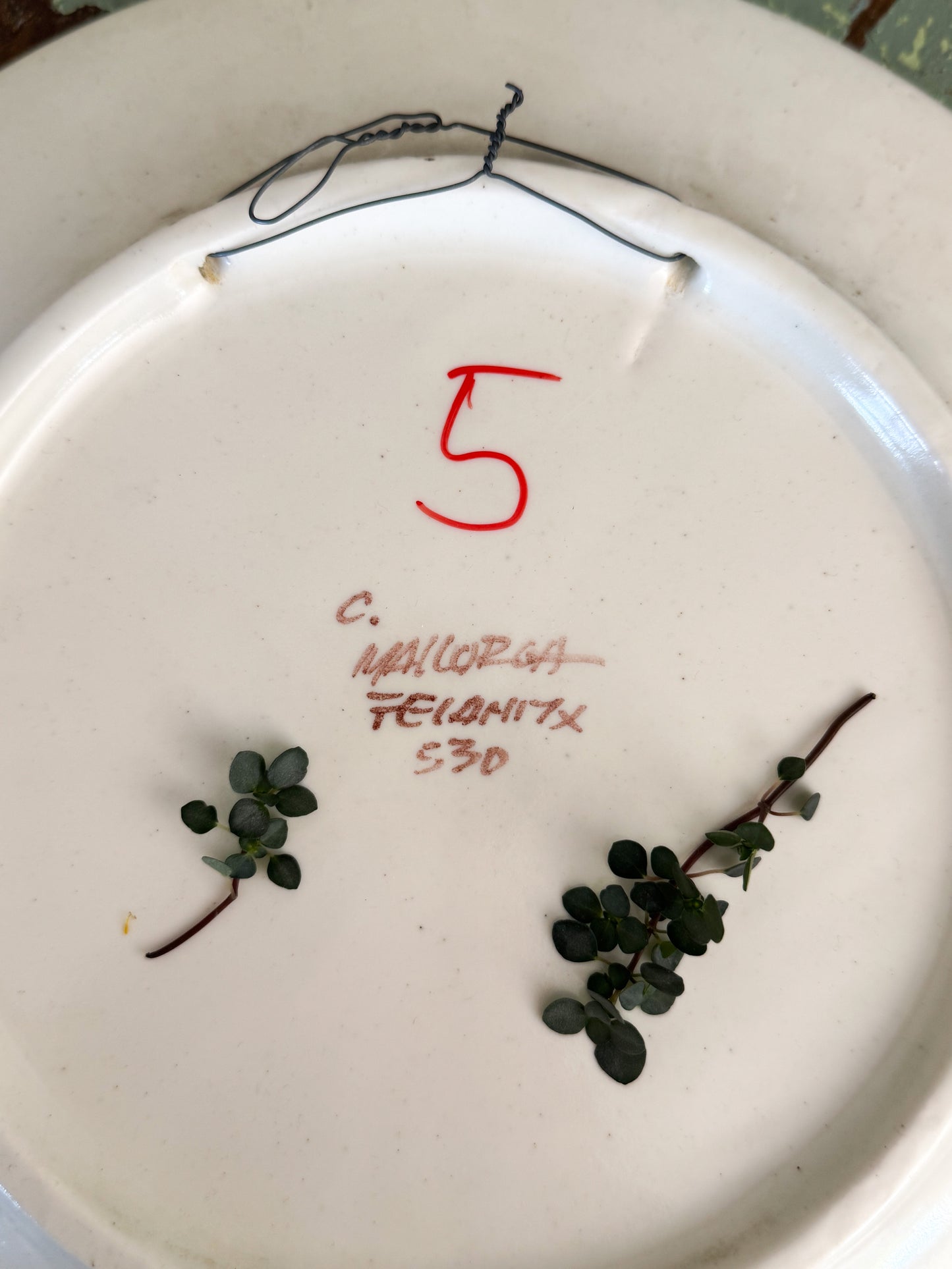 Large Vintage Mallorcan Hand-Painted Wall Plate – Feianitx Pottery