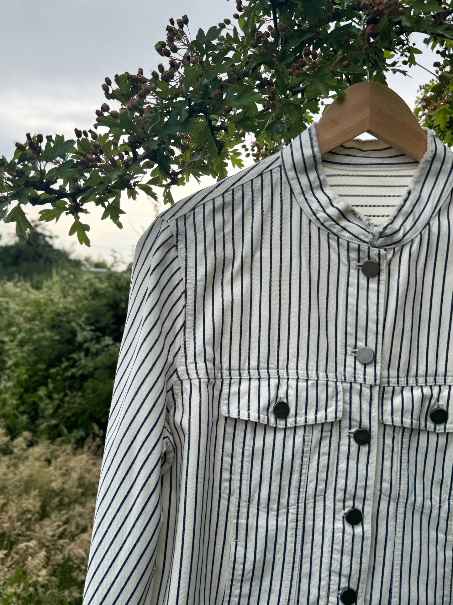 100% Cotton Striped Jacket, Sourced in Prenzlauer Berg, Berlin - Size 8-14
