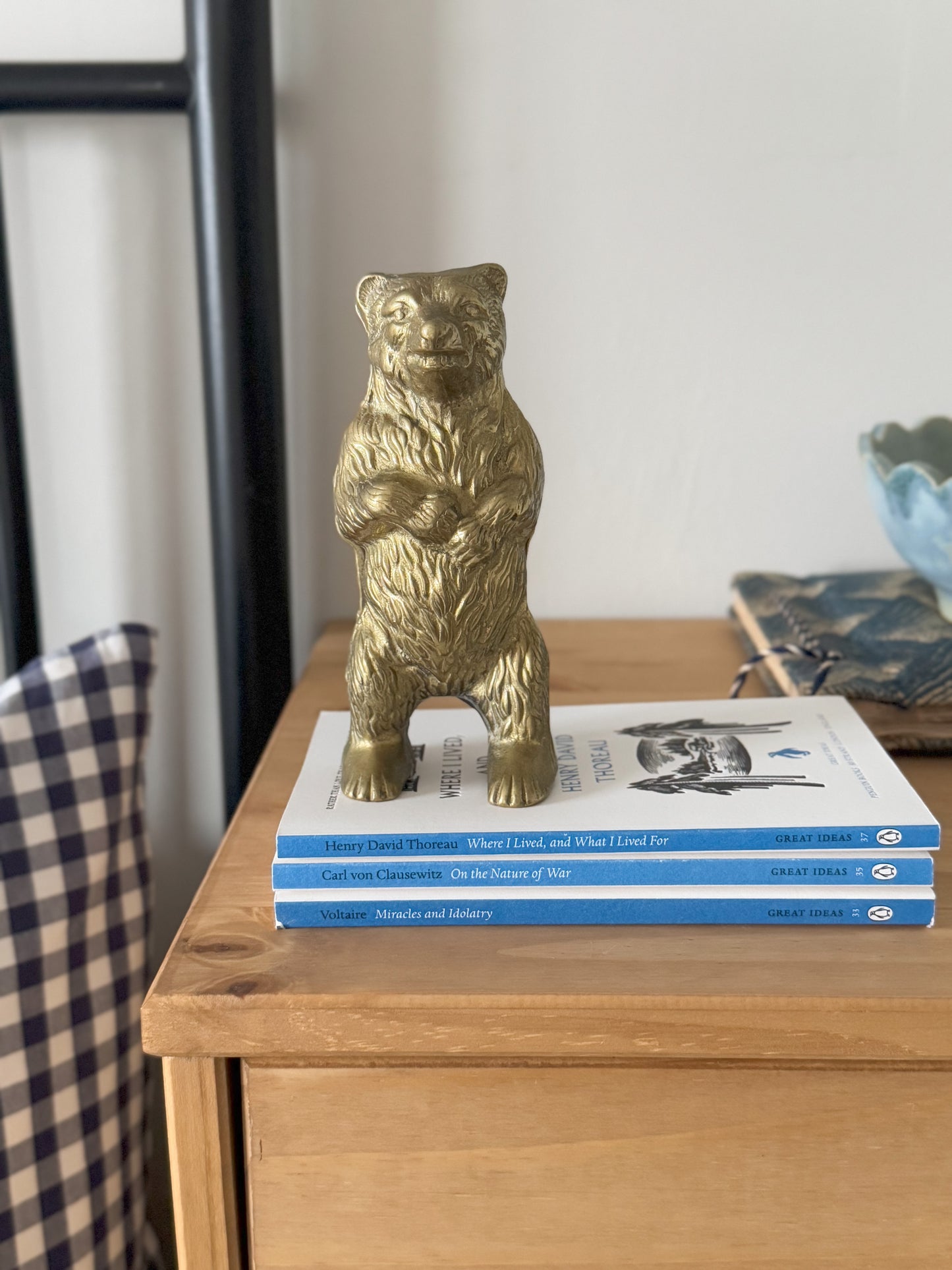 Vintage Solid Brass Bear Money Box