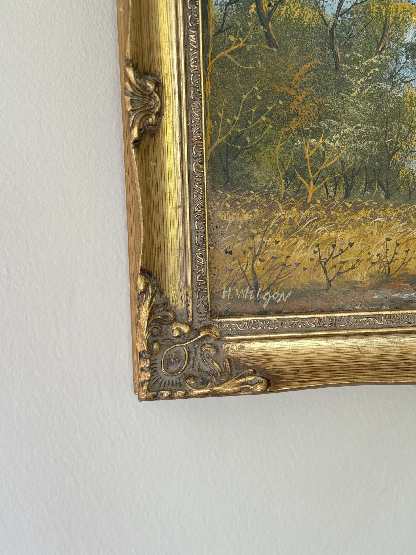 Vintage Original Framed Oil on Canvas, by H.Wilson