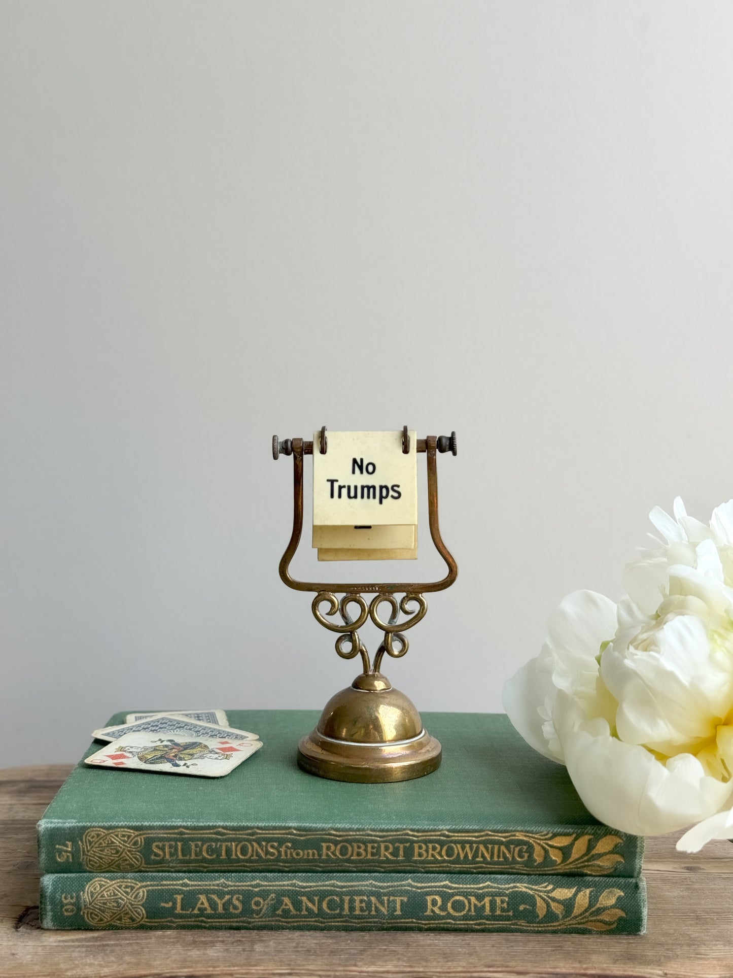1930s Art Deco Brass Card Suits Indicator