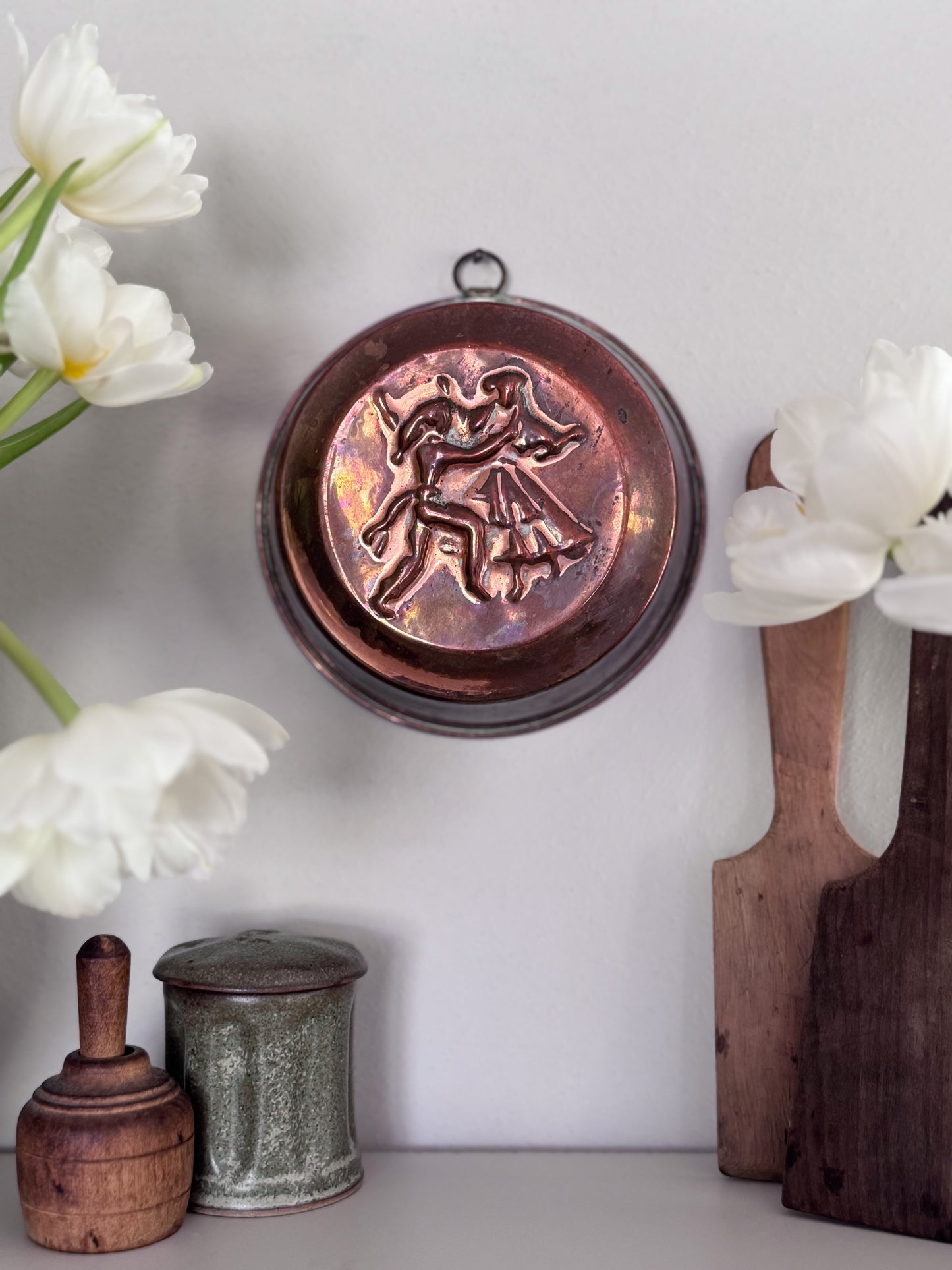 Vintage Copper ‘Dancing Couple’ Jelly Moulds (Multiple Styles)