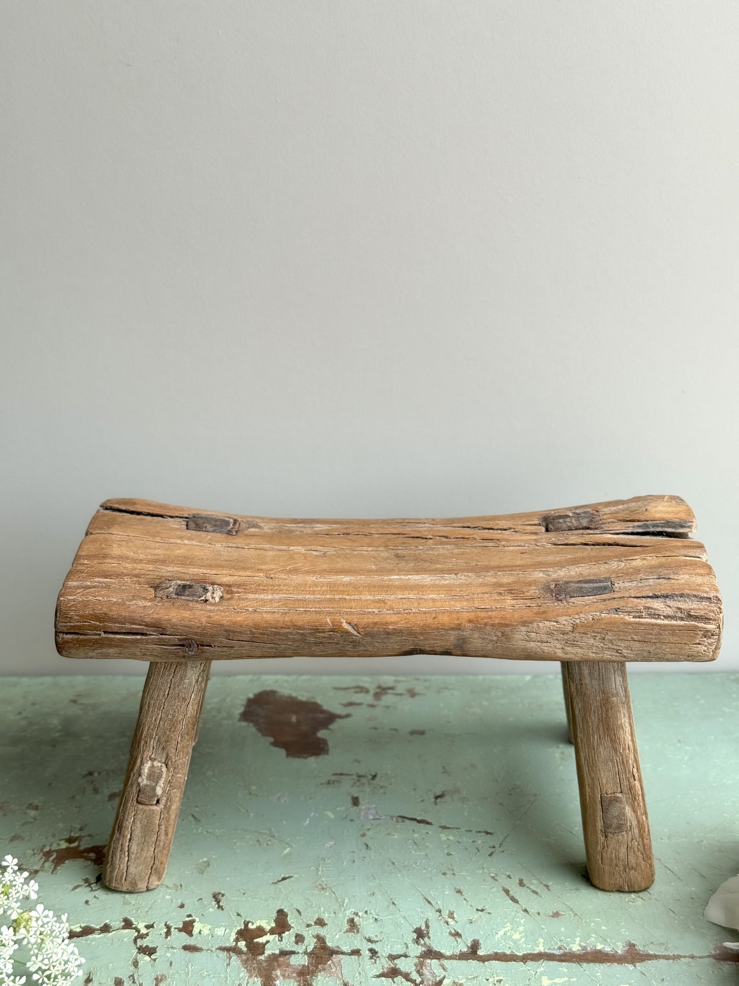 Vintage Tiny Elm Stool (Option 2)