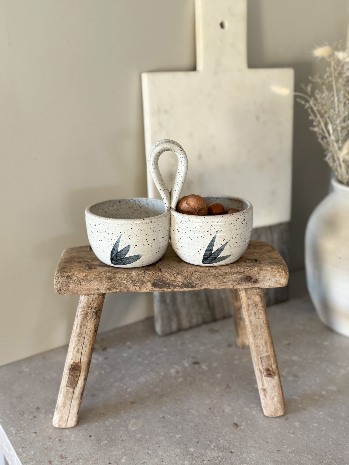 Vintage Studio Pottery Sectional Nibbles Dish