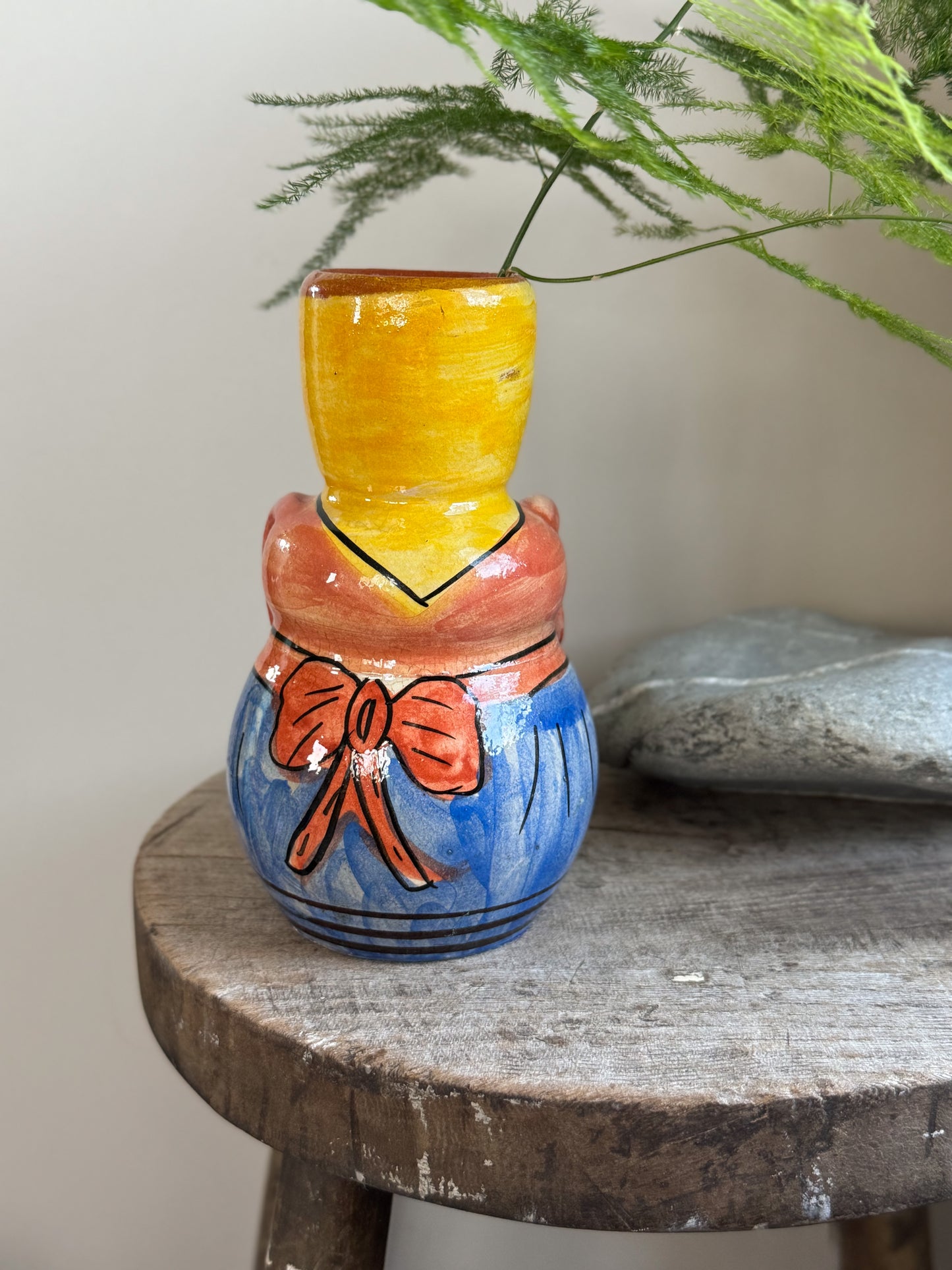 Vintage One-of-a-Kind Studio Pottery ‘Little Lady’ Vase