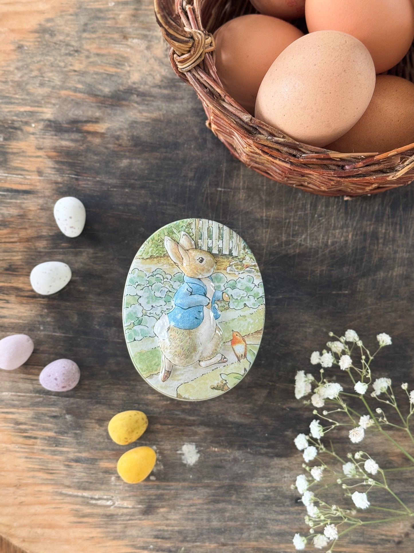 Vintage 2003 Peter Rabbit Enamel Tin