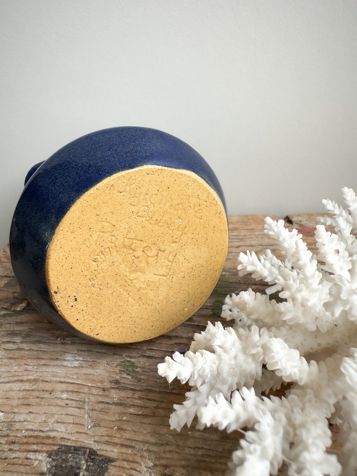 Vintage Irish Studio Pottery Blue Creamer by Kylemore Abbey Pottery