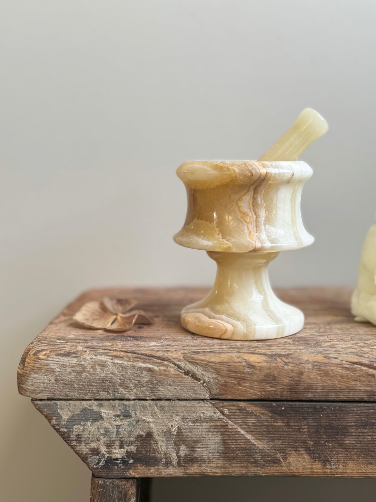 Miniature Vintage Onyx Pestle & Mortar