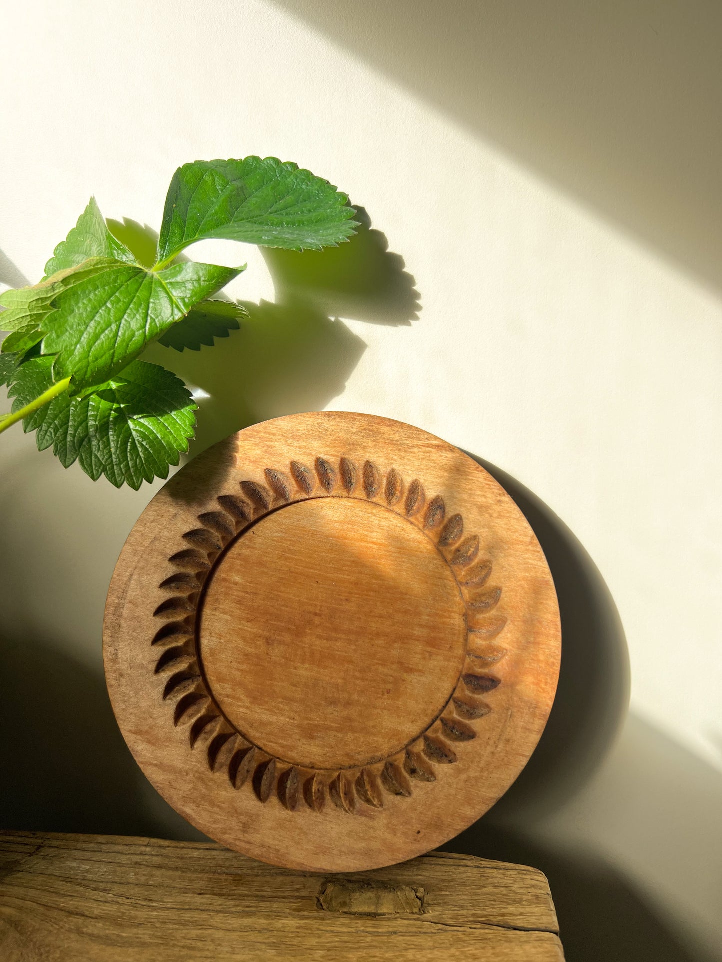 Antique Wooden Sun Shaped Shortbread Mould