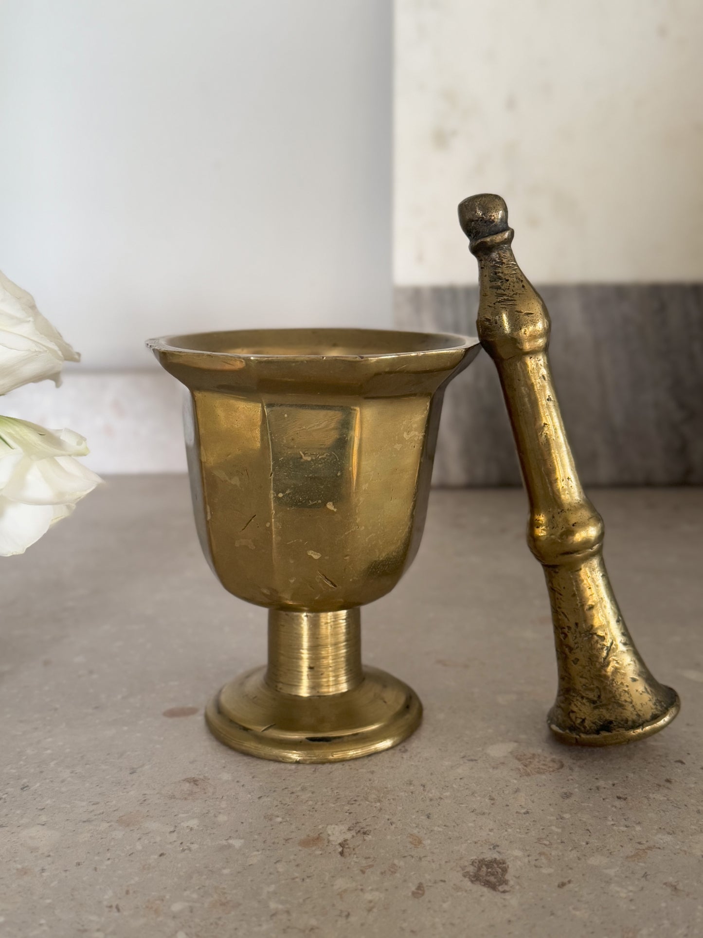 Antique Victorian Handmade Cast Bronze Apothecary Pestle & Mortar circa 1850s