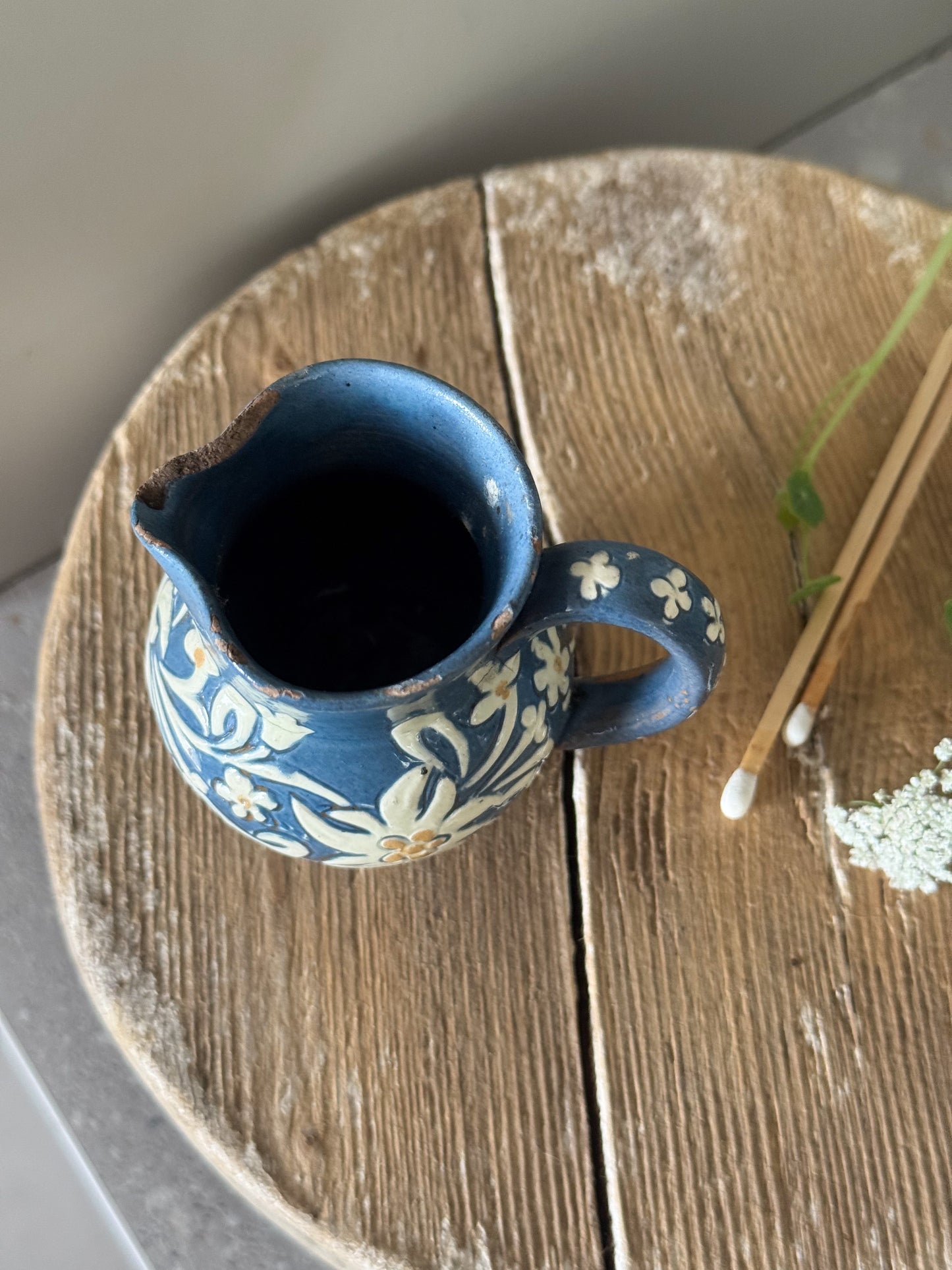 Antique Swiss Thun Floral Creamer, c.1920s