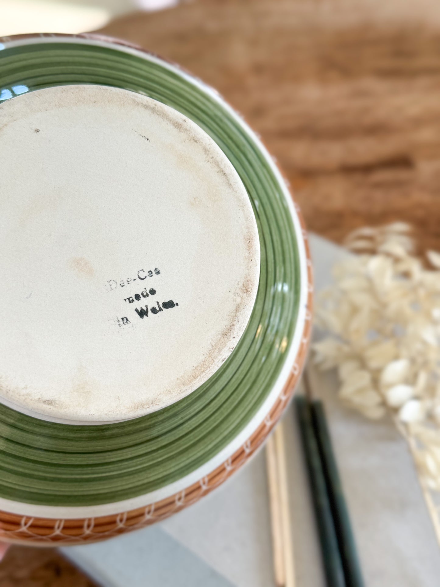 Vintage Welsh Studio Pottery Bowl by Dragon Pottery, Rhayader, Powys