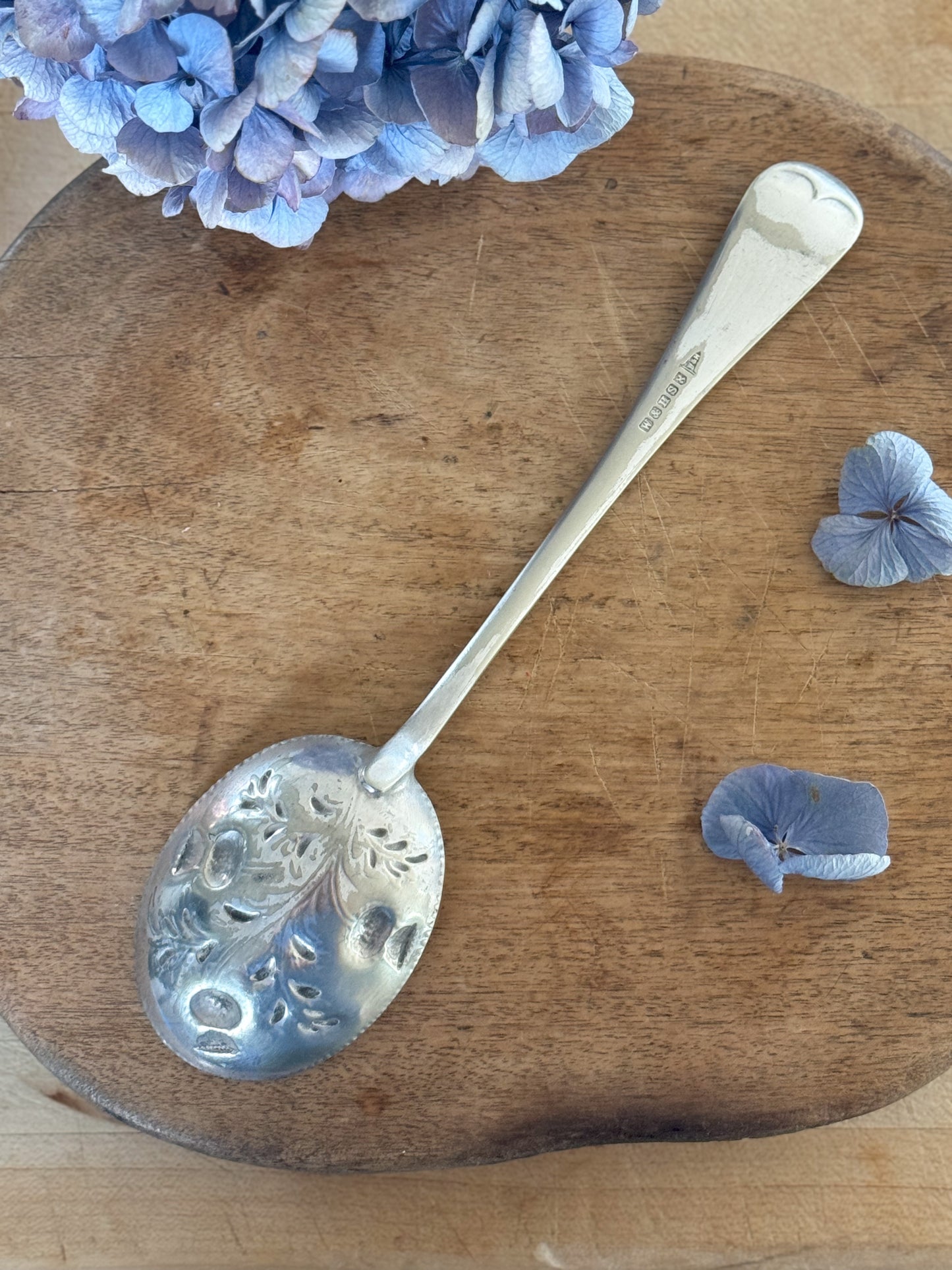 Vintage Silver Plated Walker & Hall Sheffield, Thistle Serving Spoon