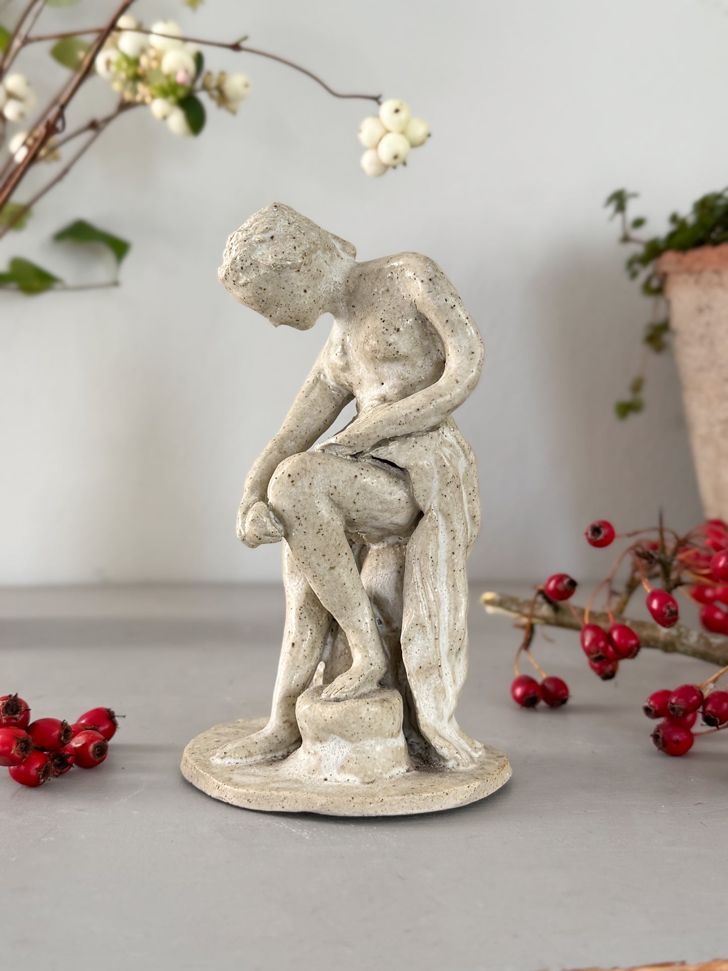 ‘Mother Nature’ Studio Pottery Nude Lady Sculpture by Okeeffe
