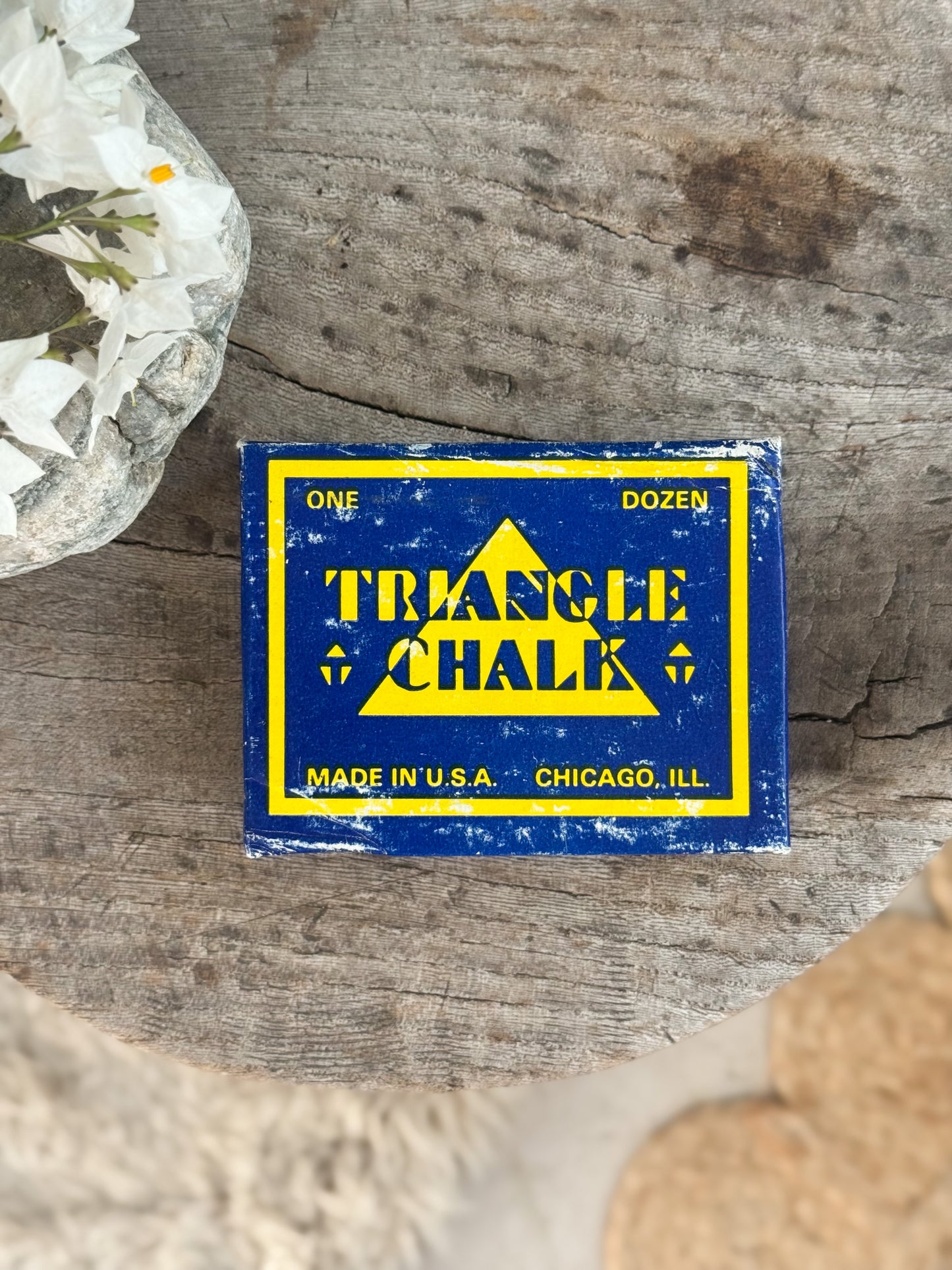 Vintage Triangle Pool Cue Chalk – Box of 10 (c. Mid-Century)