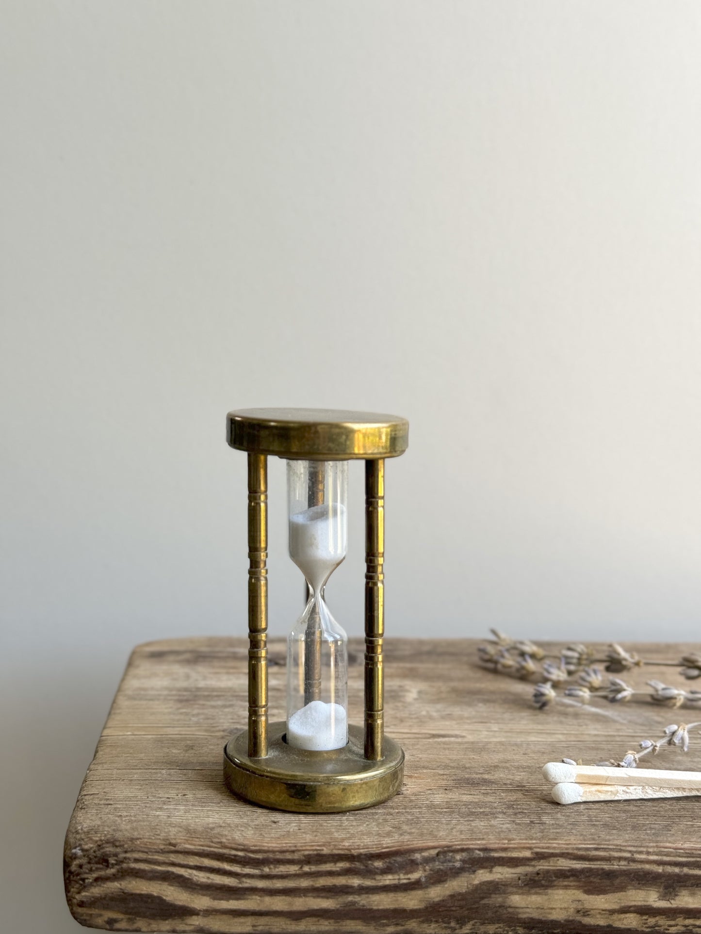 Vintage Small Brass Sand Timer