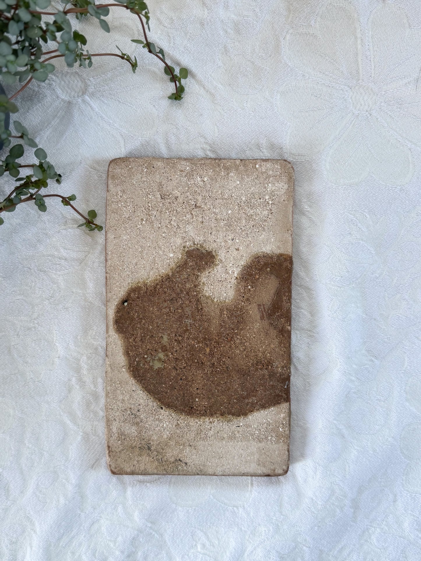 Rare Antique Hand-Painted Tile — Three of Cups (c.1910, Charlottenburg)