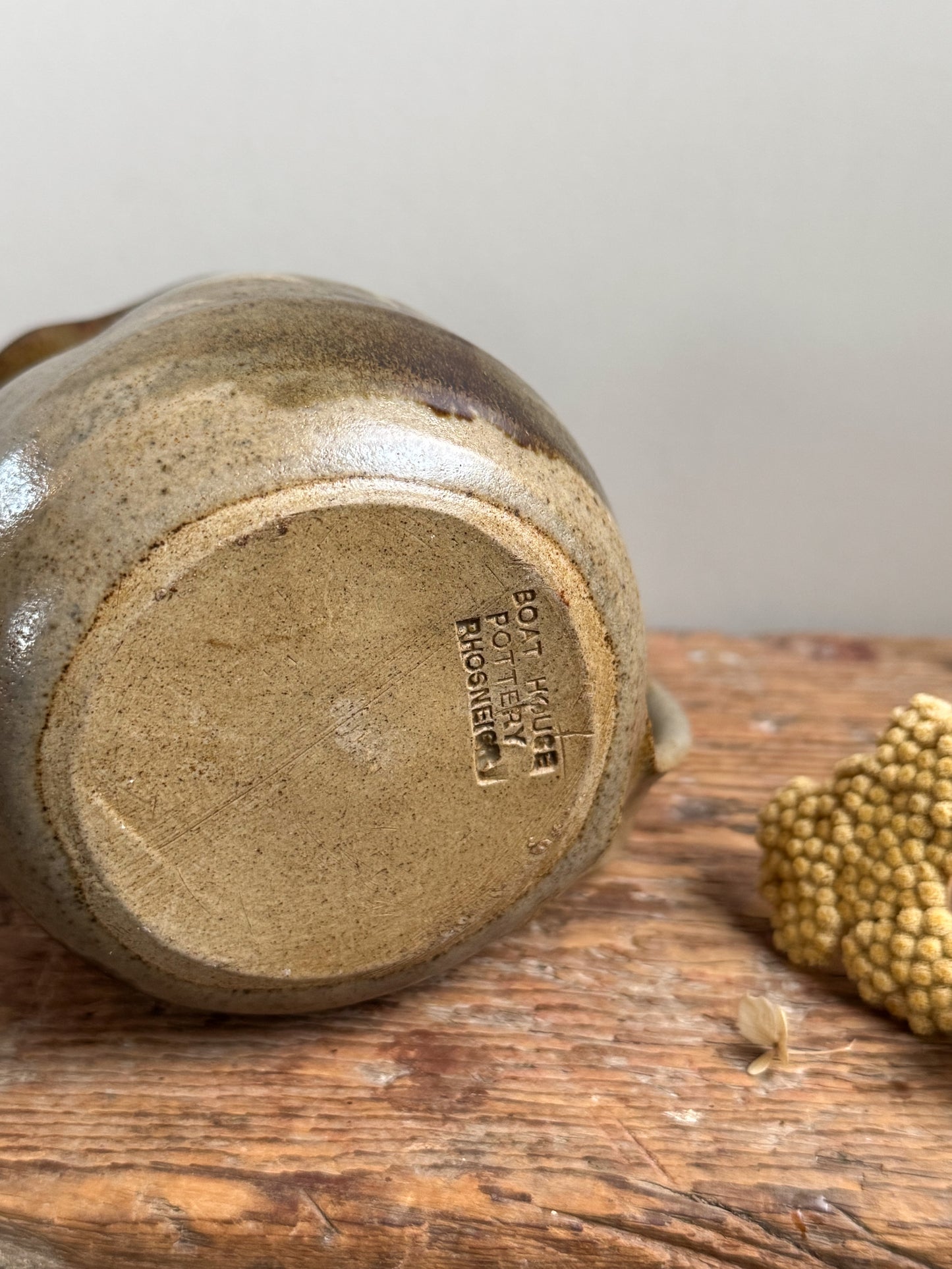 Vintage Anglesey Studio Pottery Creamer, Boat House Pottery, Rhosneiger, Andrew Southall