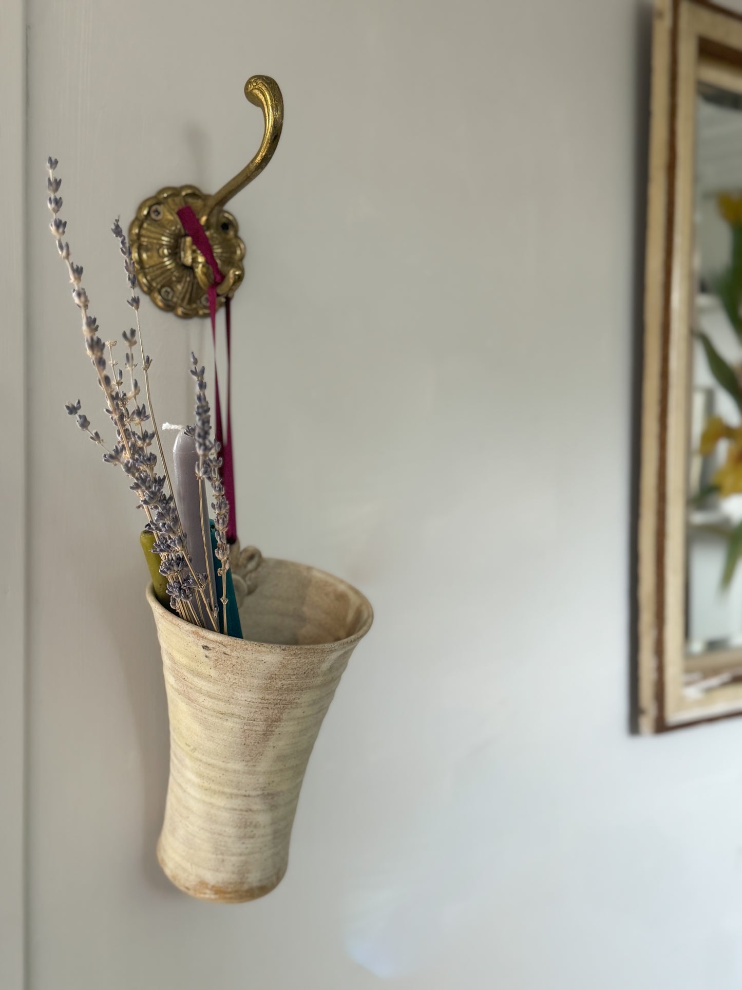 Vintage Studio Pottery Wall Vase