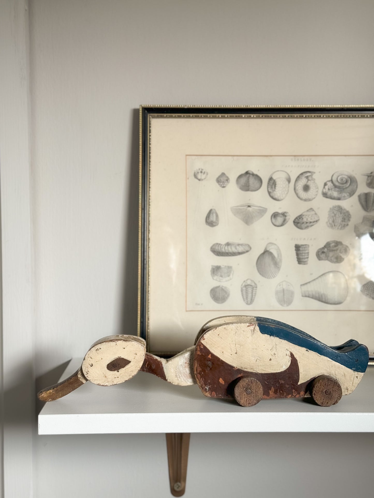 Antique Handmade Wooden Duck Toy