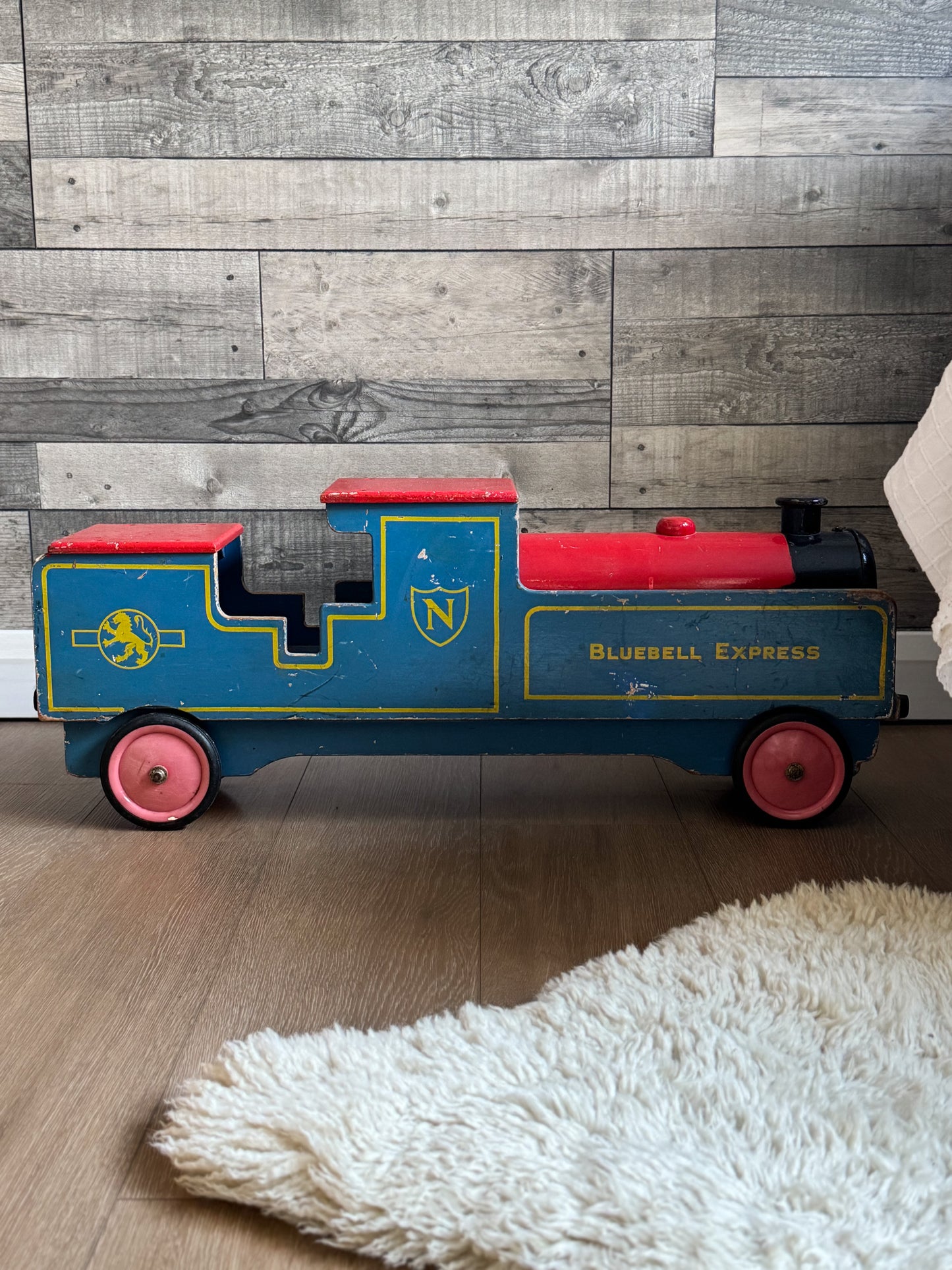 Vintage Handmade Wooden Ride-On Train – Bluebell Express