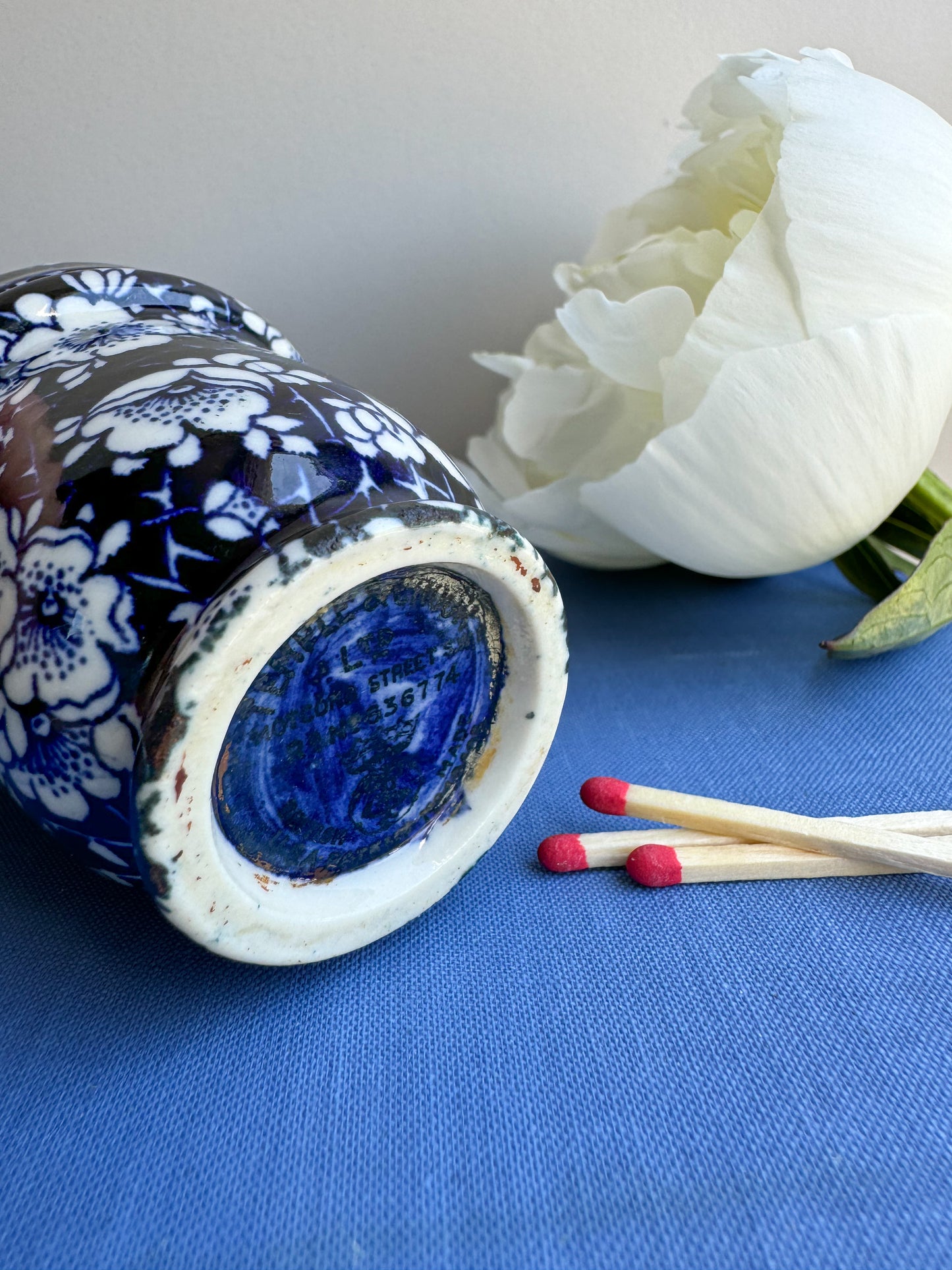 Antique 1920s/30s Ceramic Egg Coddler • Match Pot