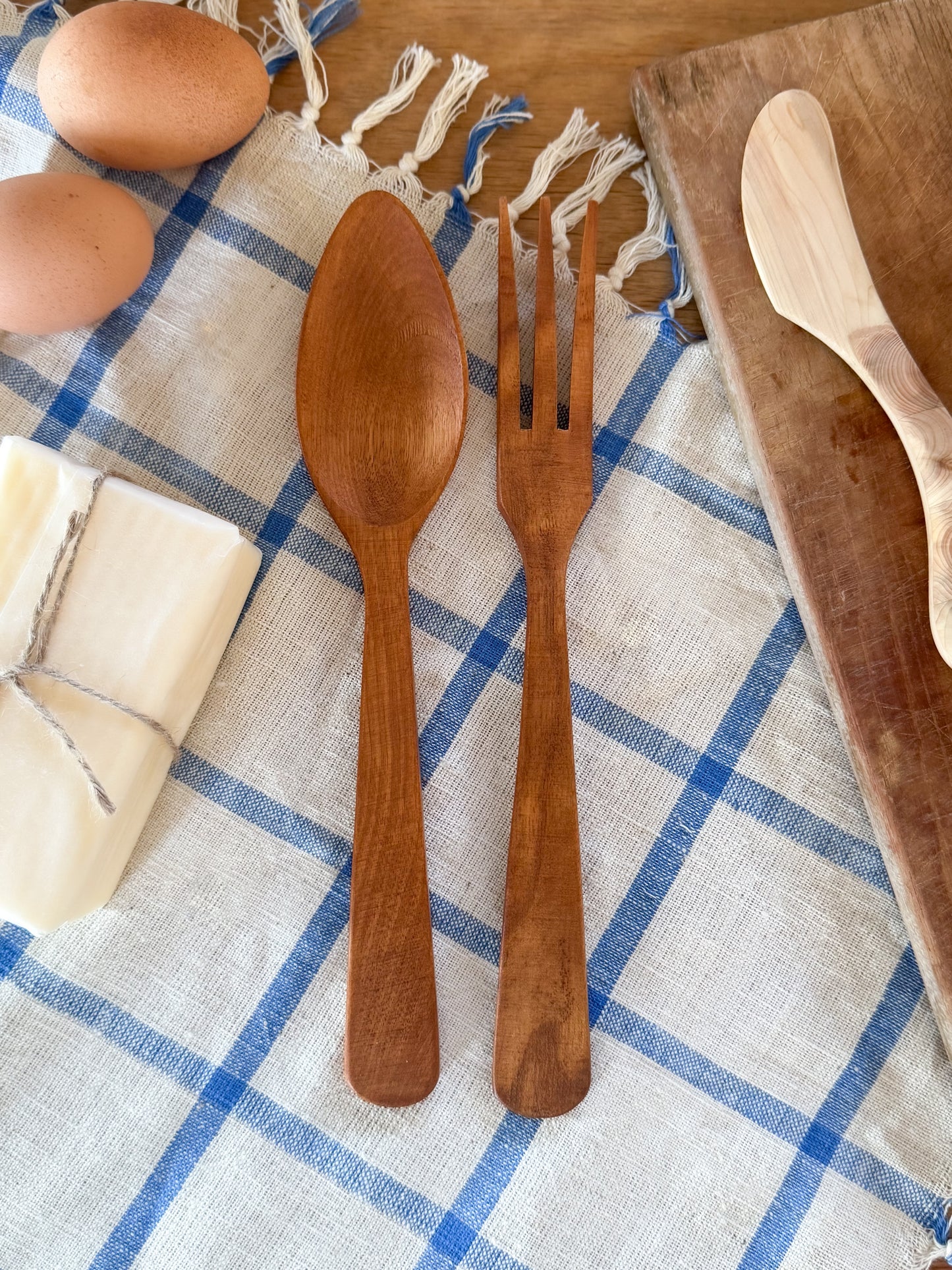 Vintage Midcentury Handmade Salad Servers by Baribocraft, Canada