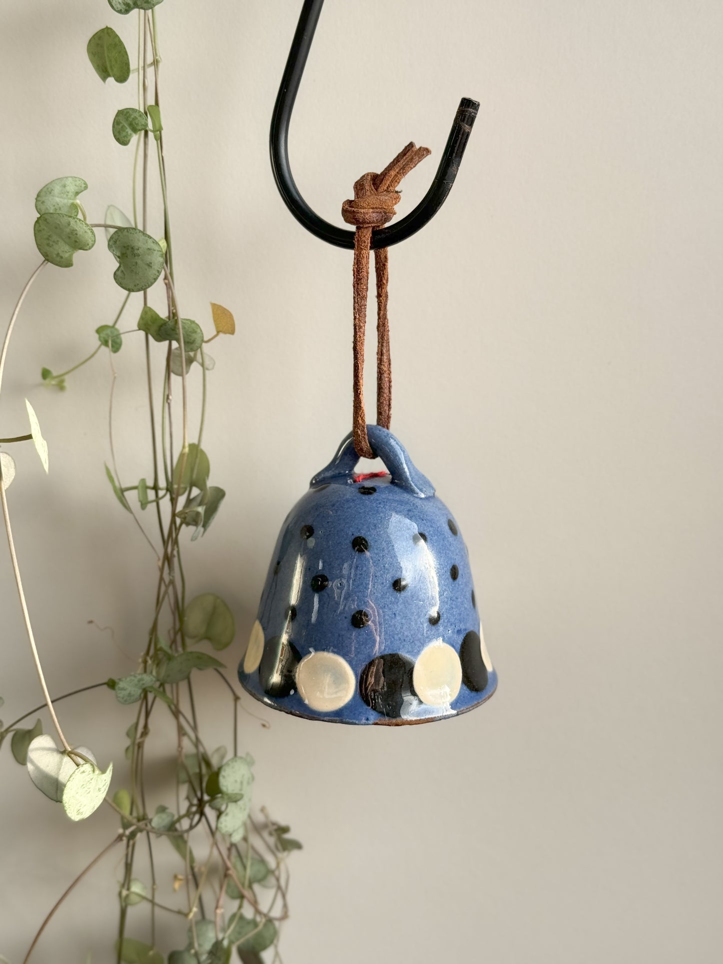 Studio Pottery Polka Dot Bell